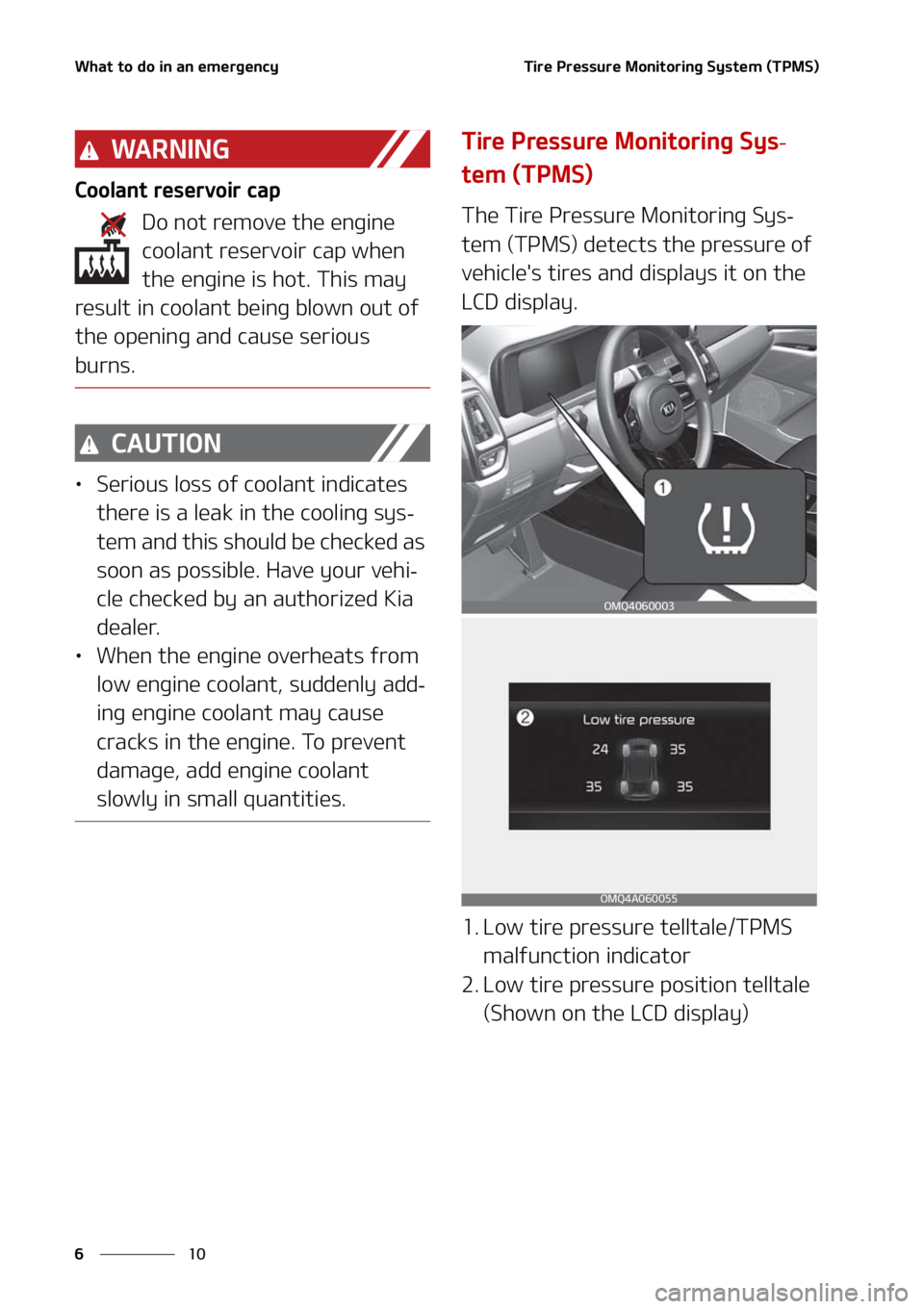 KIA SORENTO 2020  Owners Manual �8�I�B�U��U�P��E�P��J�O��B�O��F�N�F�S�H�F�O�D�Z
��
�
�5�J�S�F��1�S�F�T�T�V�S�F��.�P�O�J�U�P�S�J�O�H��4�Z�T�U�F�N��	�5�1�.�4�

�8�" �3 �/ �* �/ �(
�$�P�P�M�B�O�U��S�F�T�F�S�W�P�J�S��D�B�Q
