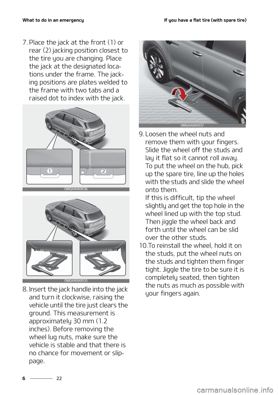 KIA SORENTO 2020  Owners Manual �8�I�B�U��U�P��E�P��J�O��B�O��F�N�F�S�H�F�O�D�Z
��
�
�*�G��Z�P�V��I�B�W�F��B��G�M�B�U��U�J�S�F��	�X�J�U�I��T�Q�B�S�F��U�J�S�F�

�� �1�M�B�D�F��U�I�F��K�B�D�L��B�U� �U�I�F��G�S�P