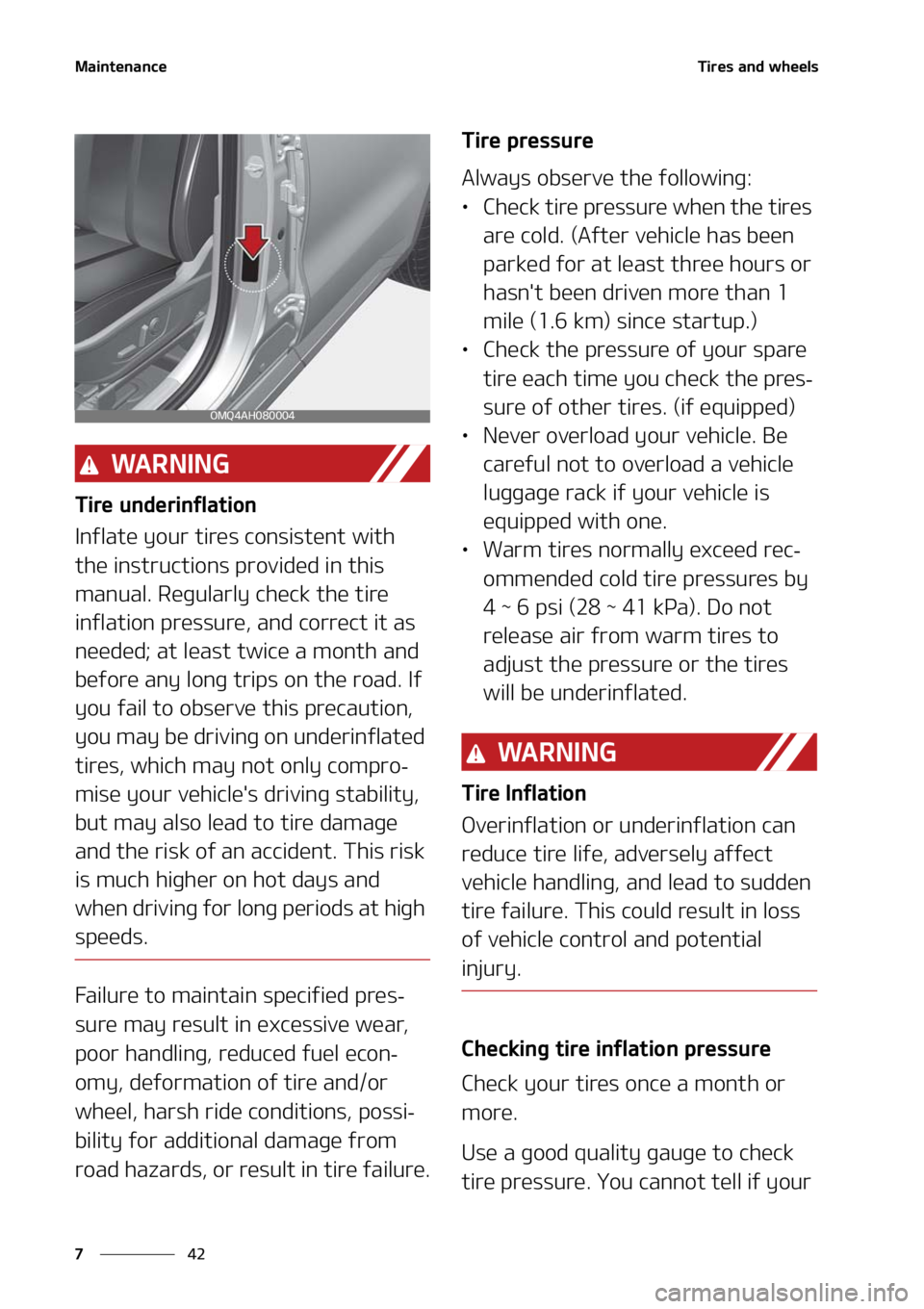 KIA SORENTO 2020  Owners Manual �.�B�J�O�U�F�O�B�O�D�F
��
�
�5�J�S�F�T��B�O�E��X�I�F�F�M�T
�8�" �3 �/ �* �/ �(
�5�J�S�F��V�O�E�F�S�J�O�G�M�B�U�J�P�O
�*�O�G�M�B�U�F��Z�P�V�S��U�J�S�F�T��D�P�O�T�J�T�U�F�O�U��X�J�U�I�
�U�I�F