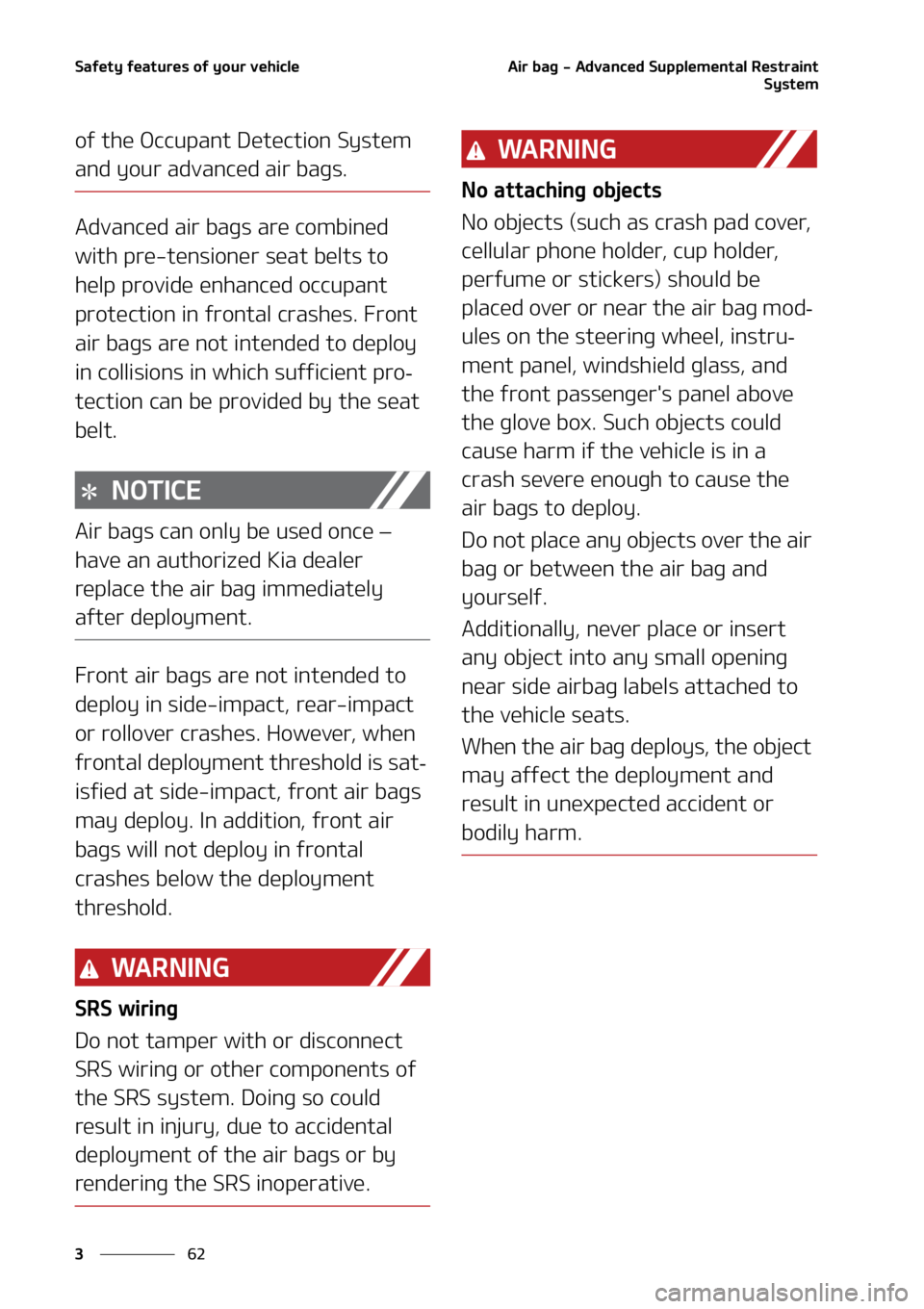 KIA SORENTO 2020  Owners Manual �4�B�G�F�U�Z��G�F�B�U�V�S�F�T��P�G��Z�P�V�S��W�F�I�J�D�M�F
��
�
�"�J�S��C�B�H����"�E�W�B�O�D�F�E��4�V�Q�Q�M�F�N�F�O�U�B�M��3�F�T�U�S�B�J�O�U
�4�Z�T�U�F�N
�P�G��U�I�F��0�D�D�V�Q�B�O�U��