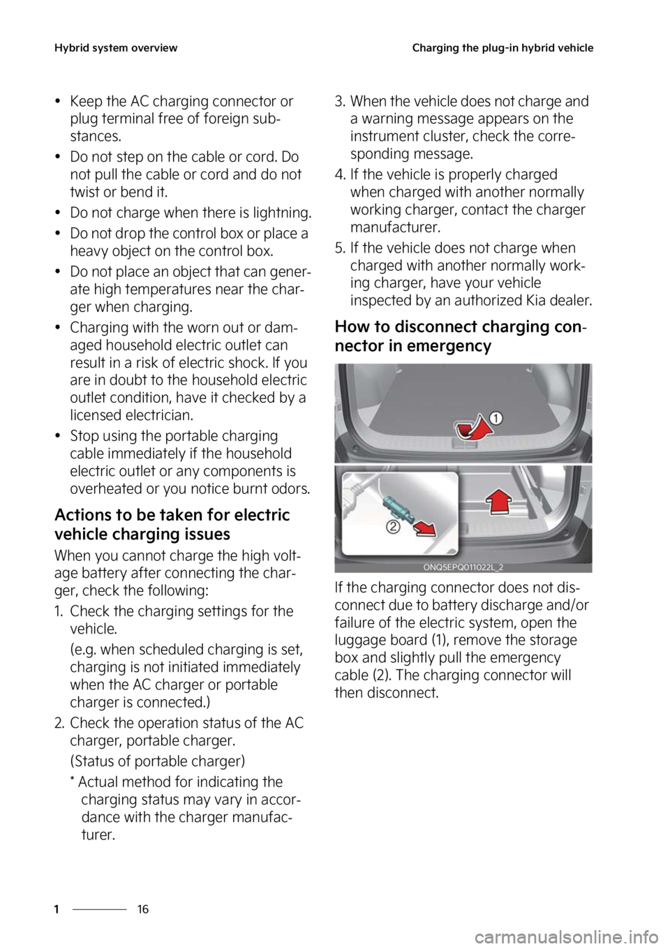 KIA SPORTAGE PHEV 2023  Owners Manual �)�Z�C�S�J�E��T�Z�T�U�F�N��P�W�F�S�W�J�F�X
��
�
�$�I�B�S�H�J�O�H��U�I�F��Q�M�V�H��J�O��I�Z�C�S�J�E��W�F�I�J�D�M�F
