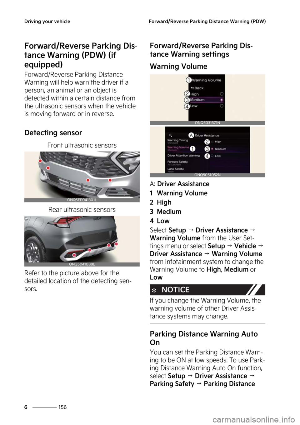 KIA SPORTAGE PHEV 2023  Owners Manual �%�S�J�W�J�O�H��Z�P�V�S��W�F�I�J�D�M�F
���
�
��P�S�X�B�S�E��3�F�W�F�S�T�F��1�B�S�L�J�O�H��%�J�T�U�B�O�D�F��8�B�S�O�J�O�H��	�1�%�8�

��P�S�X�B�S�E��3�F�W�F�S�T�F��1�B�S�L�J�O�H��%�J�T-

