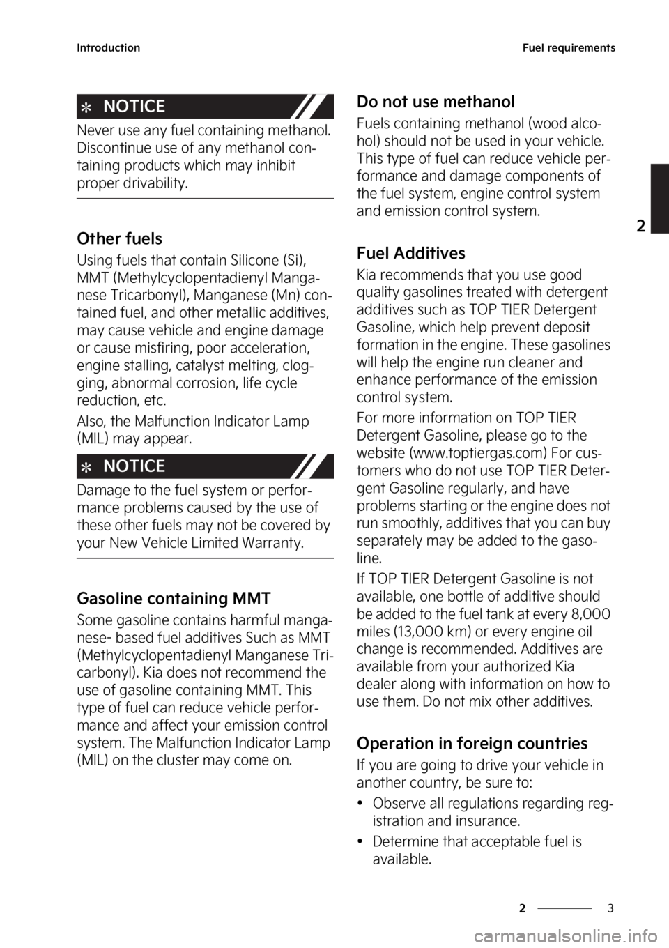 KIA SPORTAGE PHEV 2023  Owners Manual �
�
�
�*�O�U�S�P�E�V�D�U�J�P�O��V�F�M��S�F�R�V�J�S�F�N�F�O�U�T
�/�0�5�*�$�&
�/�F�W�F�S��V�T�F��B�O�Z��G�V�F�M��D�P�O�U�B�J�O�J�O�H��N�F�U�I�B�O�P�M��
�%�J�T�D�P�O�U�J�O�V�F��V�T�F��P�G�