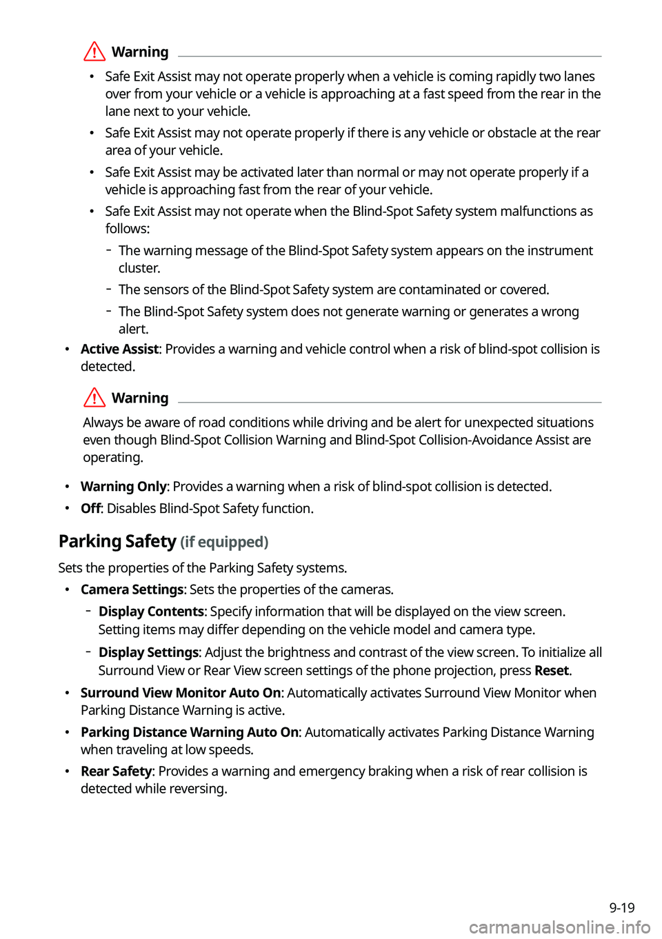 KIA SPORTAGE PHEV 2023 Navigation System Quick Reference Guide 9-19
ÝWarning
KIA SPORTAGE PHEV 2023 Navigation System Quick Reference Guide 9-19
ÝWarning