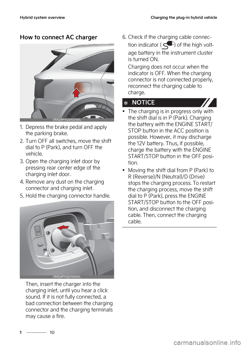 KIA SORENTO PHEV 2023  Owners Manual �)�Z�C�S�J�E��T�Z�T�U�F�N��P�W�F�S�W�J�F�X
��
�
�$�I�B�S�H�J�O�H��U�I�F��Q�M�V�H��J�O��I�Z�C�S�J�E��W�F�I�J�D�M�F
�)�P�X��U�P��D�P�O�O�F�D�U��"�$��D�I�B�S�H�F�S
�� �%�F�Q�S�F�T�T��U�I
