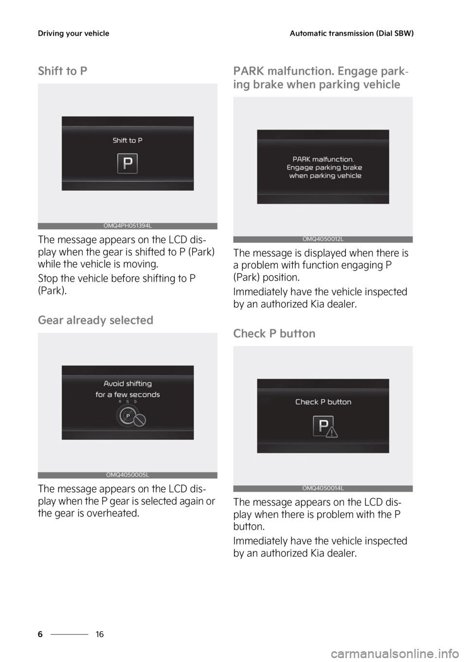 KIA SORENTO PHEV 2023  Owners Manual �%�S�J�W�J�O�H��Z�P�V�S��W�F�I�J�D�M�F
��
�
�"�V�U�P�N�B�U�J�D��U�S�B�O�T�N�J�T�T�J�P�O��	�%�J�B�M��4�#�8�

�4�I�J�G�U��U�P��1
�5�I�F��N�F�T�T�B�H�F��B�Q�Q�F�B�S�T��P�O��U�I�F��-�$�%��