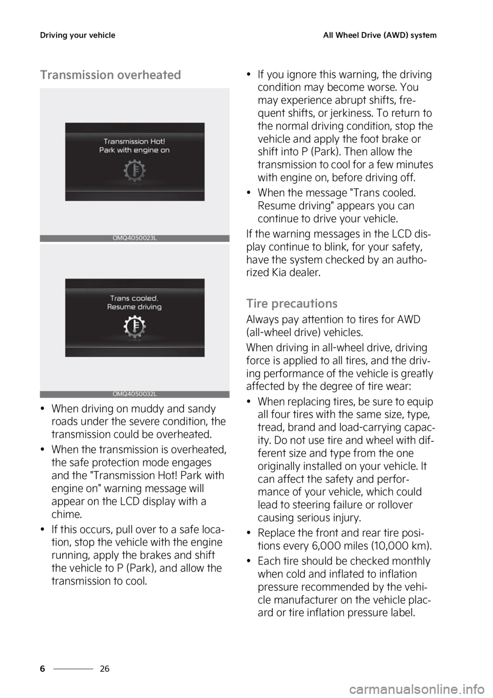 KIA SORENTO PHEV 2023  Owners Manual �%�S�J�W�J�O�H��Z�P�V�S��W�F�I�J�D�M�F
��
�
�"�M�M��8�I�F�F�M��%�S�J�W�F��	�"�8�%�
��T�Z�T�U�F�N
�5�S�B�O�T�N�J�T�T�J�P�O��P�W�F�S�I�F�B�U�F�E
