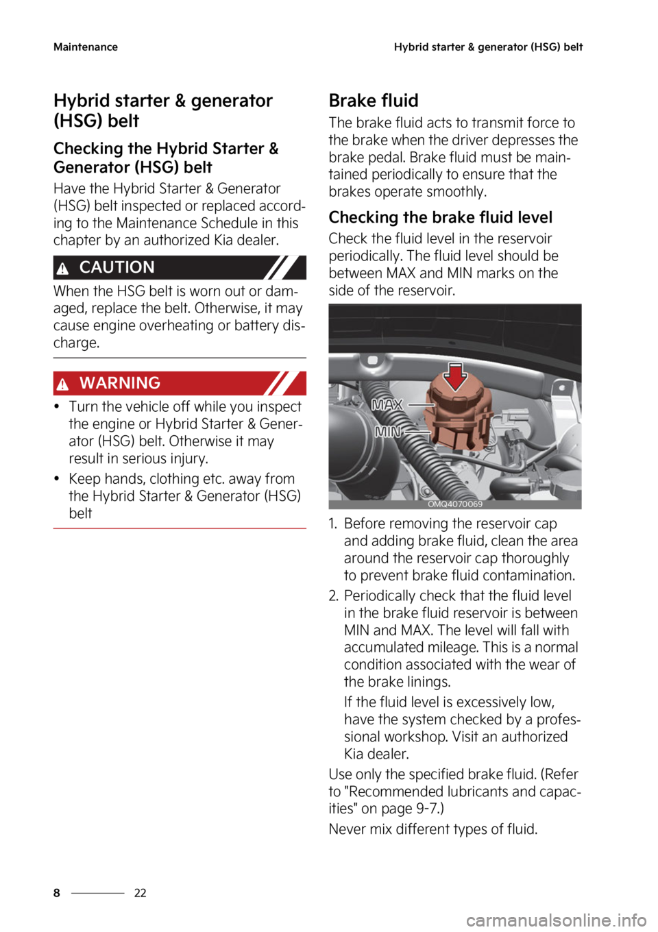 KIA SORENTO PHEV 2023  Owners Manual �.�B�J�O�U�F�O�B�O�D�F
��
�
�)�Z�C�S�J�E��T�U�B�S�U�F�S����H�F�O�F�S�B�U�P�S��	�)�4�(�
��C�F�M�U
�)�Z�C�S�J�E��T�U�B�S�U�F�S����H�F�O�F�S�B�U�P�S�
�	�)�4�(�
��C�F�M�U
�$�I�F�D�L�J�O�H�