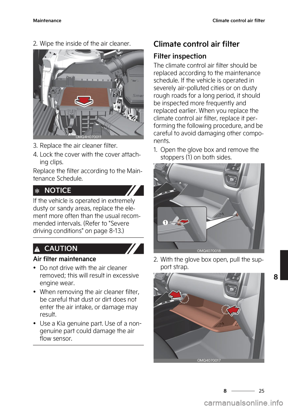 KIA SORENTO PHEV 2023  Owners Manual ��
�
�
�.�B�J�O�U�F�O�B�O�D�F�$�M�J�N�B�U�F��D�P�O�U�S�P�M��B�J�S��G�J�M�U�F�S
�� �8�J�Q�F��U�I�F��J�O�T�J�E�F��P�G��U�I�F��B�J�S��D�M�F�B�O�F�S�
�� �3�F�Q�M�B�D�F��U�I�F��B�J�S��