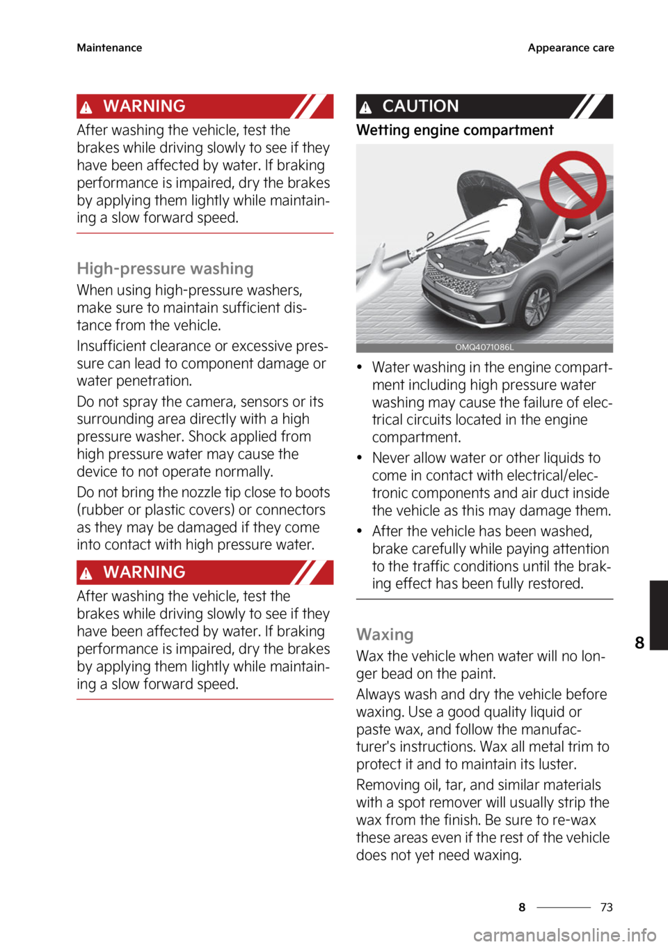 KIA SORENTO PHEV 2023  Owners Manual ��
�
�
�.�B�J�O�U�F�O�B�O�D�F�"�Q�Q�F�B�S�B�O�D�F��D�B�S�F
�8�"�3�/�*�/�(
�"�G�U�F�S��X�B�T�I�J�O�H��U�I�F��W�F�I�J�D�M�F�
��U�F�T�U��U�I�F�
�C�S�B�L�F�T��X�I�J�M�F��E�S�J�W�J�O�H��T�M�P