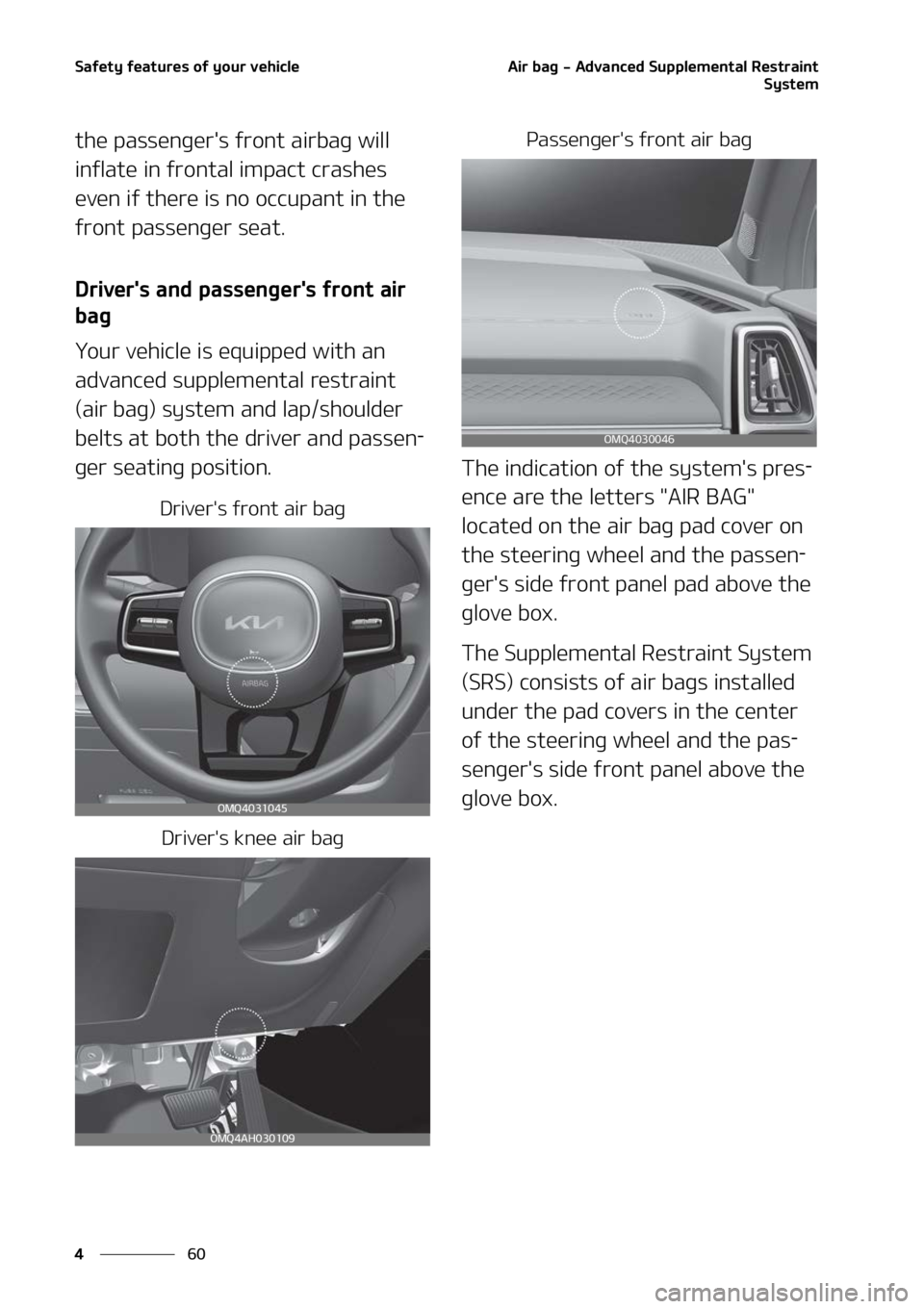KIA SORENTO PHEV 2022  Owners Manual �4�B�G�F�U�Z��G�F�B�U�V�S�F�T��P�G��Z�P�V�S��W�F�I�J�D�M�F
��
�
�"�J�S��C�B�H����"�E�W�B�O�D�F�E��4�V�Q�Q�M�F�N�F�O�U�B�M��3�F�T�U�S�B�J�O�U
�4�Z�T�U�F�N
�U�I�F��Q�B�T�T�F�O�H�F�S��T��
