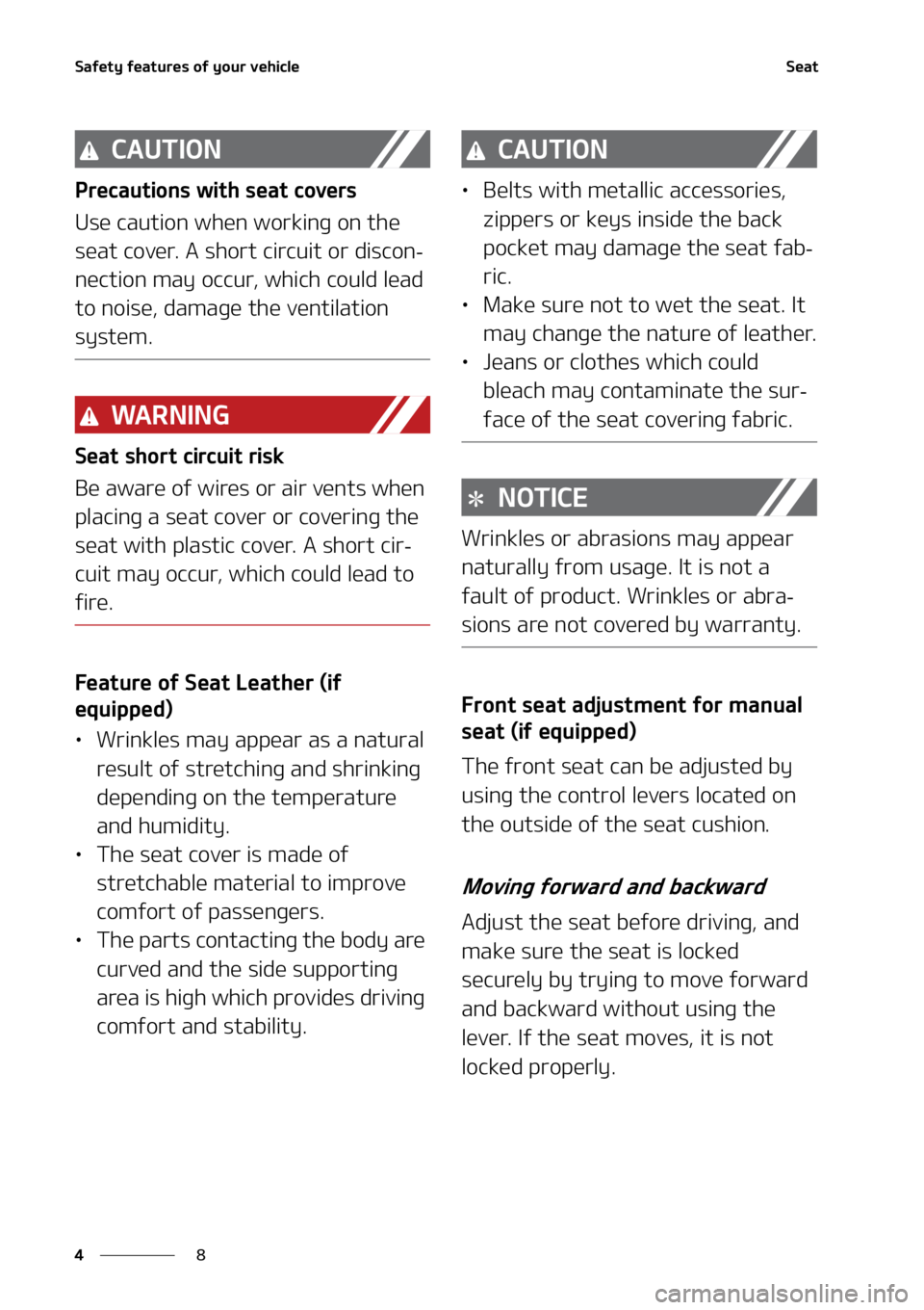 KIA SORENTO HYBRID 2021  Owners Manual �4�B�G�F�U�Z��G�F�B�U�V�S�F�T��P�G��Z�P�V�S��W�F�I�J�D�M�F
�
�
�4�F�B�U
�$�"�6�5�*�0�/
�1�S�F�D�B�V�U�J�P�O�T��X�J�U�I��T�F�B�U��D�P�W�F�S�T
�6�T�F��D�B�V�U�J�P�O��X�I�F�O��X�P�S�L�J�O�H�