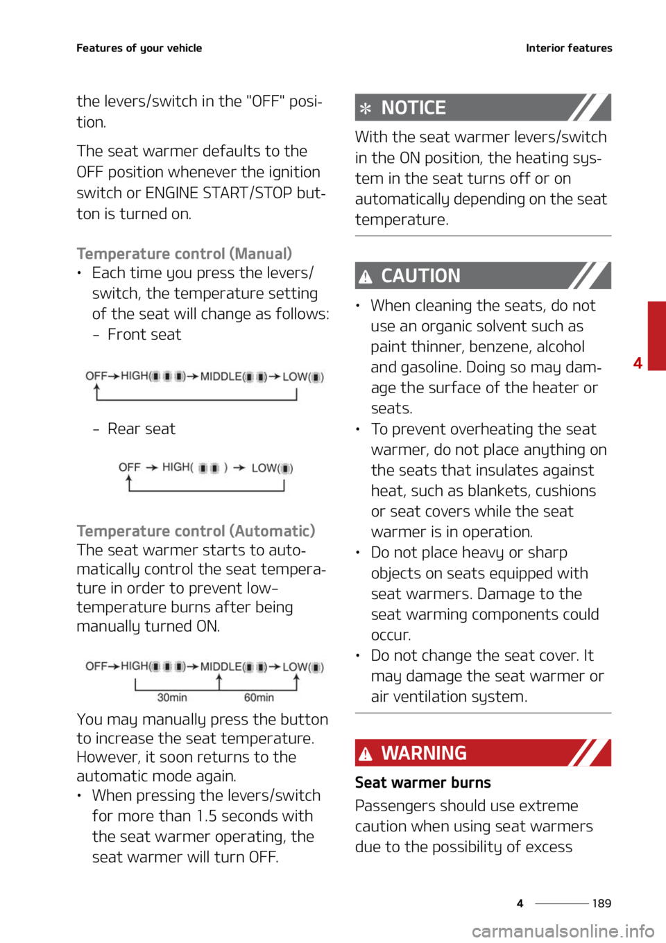 KIA SORENTO 2021  Owners Manual ���
�
�
��F�B�U�V�S�F�T��P�G��Z�P�V�S��W�F�I�J�D�M�F�*�O�U�F�S�J�P�S��G�F�B�U�V�S�F�T
�U�I�F��M�F�W�F�S�T��T�X�J�U�D�I��J�O��U�I�F���0�����Q�P�T�J-
�U�J�P�O�
�5�I�F��T�F�B�U��X�