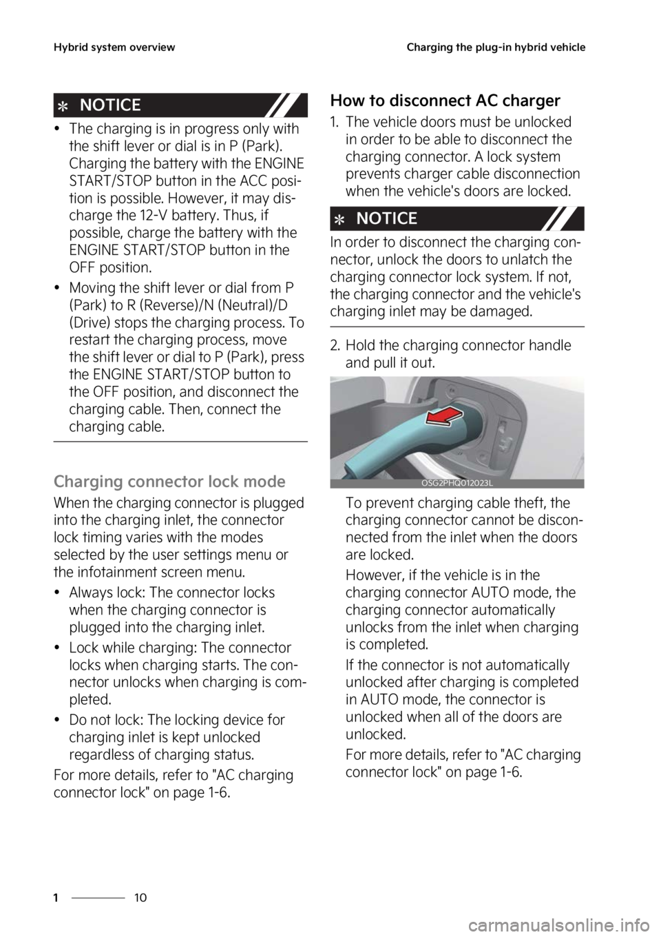 KIA NIRO PHEV 2023  Owners Manual �)�Z�C�S�J�E��T�Z�T�U�F�N��P�W�F�S�W�J�F�X
��
�
�$�I�B�S�H�J�O�H��U�I�F��Q�M�V�H��J�O��I�Z�C�S�J�E��W�F�I�J�D�M�F
�/�0�5�*�$�&
