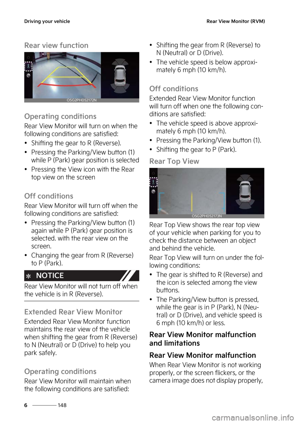KIA NIRO PHEV 2023  Owners Manual �%�S�J�W�J�O�H��Z�P�V�S��W�F�I�J�D�M�F
���
�
�3�F�B�S��7�J�F�X��.�P�O�J�U�P�S��	�3�7�.�

�3�F�B�S��W�J�F�X��G�V�O�D�U�J�P�O
�0�Q�F�S�B�U�J�O�H��D�P�O�E�J�U�J�P�O�T
�3�F�B�S��7�J�F�X��.�P