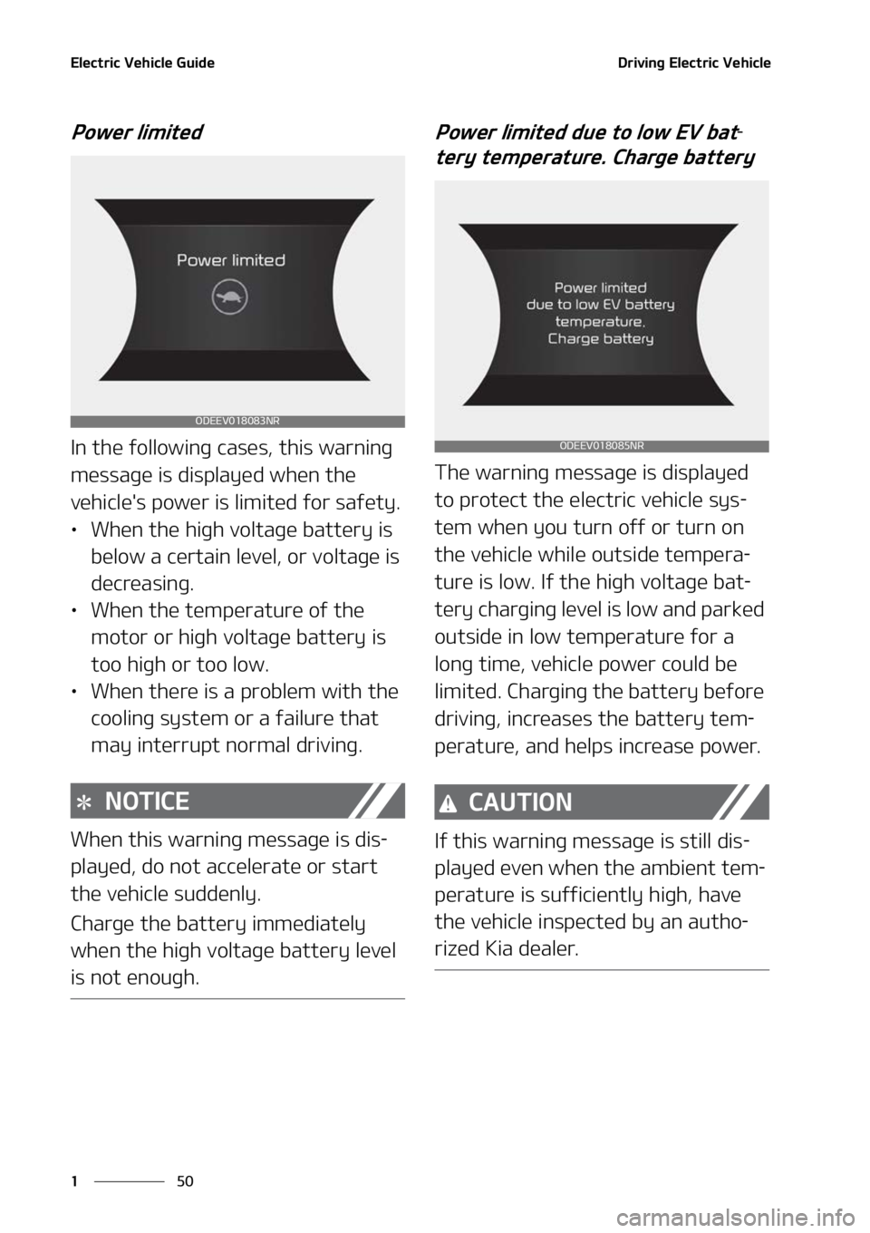 KIA NIRO EV 2022  Owners Manual  & M F D U S J D  7 F I J D M F  ( V J E F
  
 
 % S J W J O H  & M F D U S J D  7 F I J D M F
 1 P X F S  M J N J U F E
 * O  U I F  G P M M P X J O H  D B T F T   U I J T  X B S O J O 