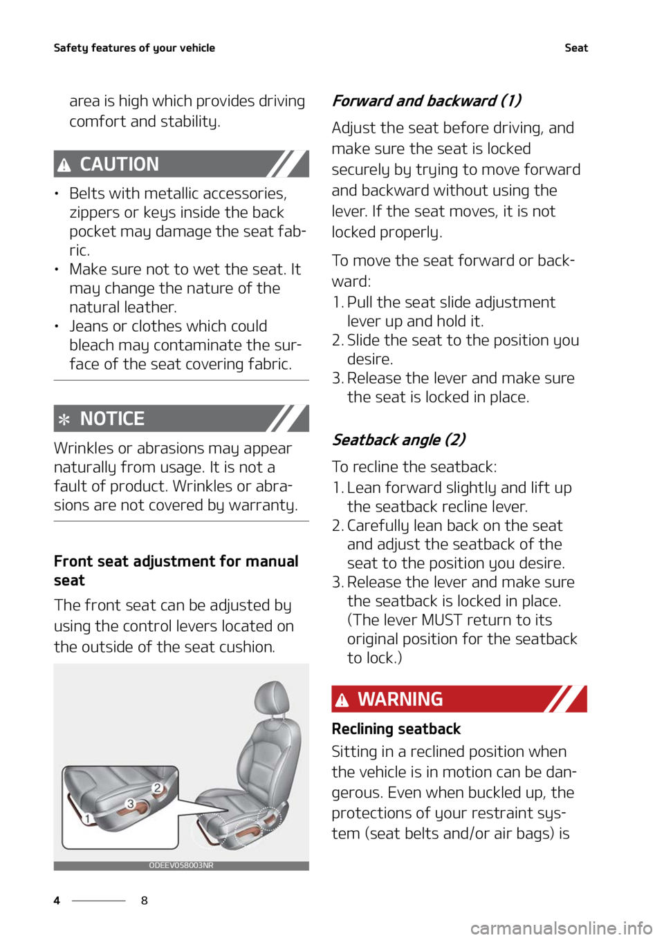 KIA NIRO EV 2022  Owners Manual �4�B�G�F�U�Z��G�F�B�U�V�S�F�T��P�G��Z�P�V�S��W�F�I�J�D�M�F
�
�
�4�F�B�U
�B�S�F�B��J�T��I�J�H�I��X�I�J�D�I��Q�S�P�W�J�E�F�T��E�S�J�W�J�O�H�
�D�P�N�G�P�S�U��B�O�E��T�U�B�C�J�M�J�U�Z�
�$�"