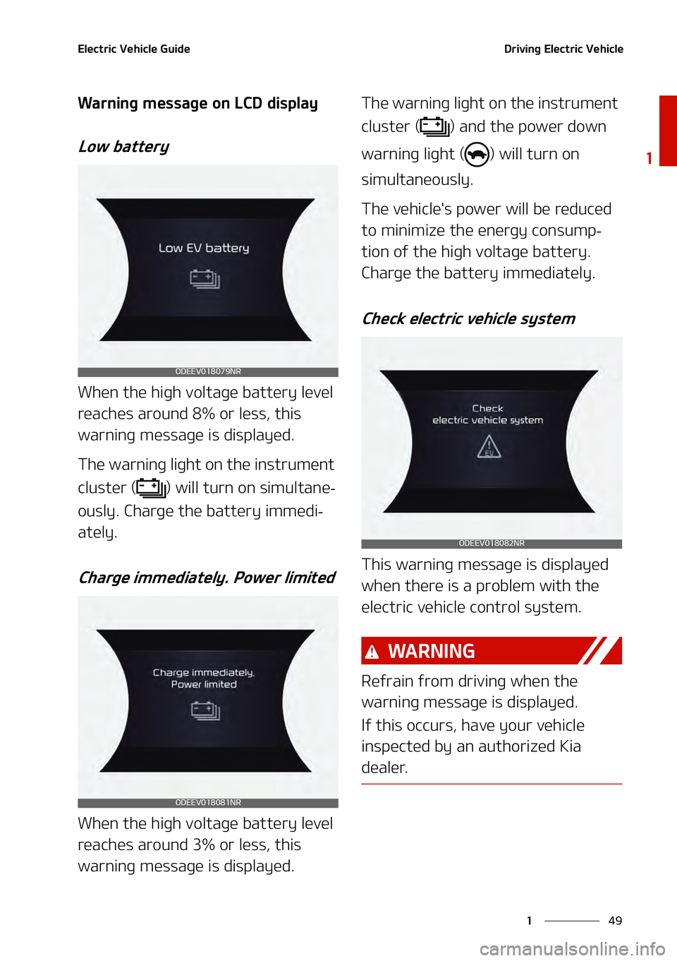 KIA NIRO EV 2021  Owners Manual ��
�
�
�&�M�F�D�U�S�J�D��7�F�I�J�D�M�F��(�V�J�E�F�%�S�J�W�J�O�H��&�M�F�D�U�S�J�D��7�F�I�J�D�M�F
�8�B�S�O�J�O�H��N�F�T�T�B�H�F��P�O��-�$�%��E�J�T�Q�M�B�Z
�-�P�X��C�B�U�U�F�S�Z
�8�I�F�O��U