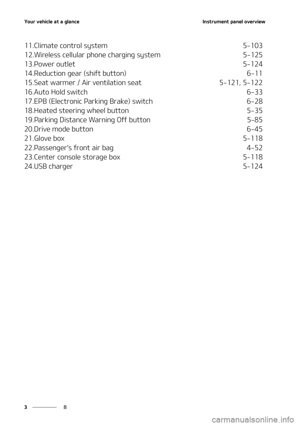 KIA NIRO EV 2021  Owners Manual �:�P�V�S��W�F�I�J�D�M�F��B�U��B��H�M�B�O�D�F
�
�
�*�O�T�U�S�V�N�F�O�U��Q�B�O�F�M��P�W�F�S�W�J�F�X
����$�M�J�N�B�U�F��D�P�O�U�S�P�M��T�Z�T�U�F�N� �����
����8�J�S�F�M�F�T�T��D�F�M
