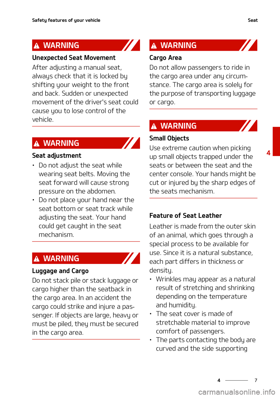 KIA NIRO EV 2021  Owners Manual �
�
�
�4�B�G�F�U�Z��G�F�B�U�V�S�F�T��P�G��Z�P�V�S��W�F�I�J�D�M�F�4�F�B�U
�8�" �3 �/ �* �/ �(
�6�O�F�Y�Q�F�D�U�F�E��4�F�B�U��.�P�W�F�N�F�O�U
�"�G�U�F�S��B�E�K�V�T�U�J�O�H��B��N�B�O�V�B�M��