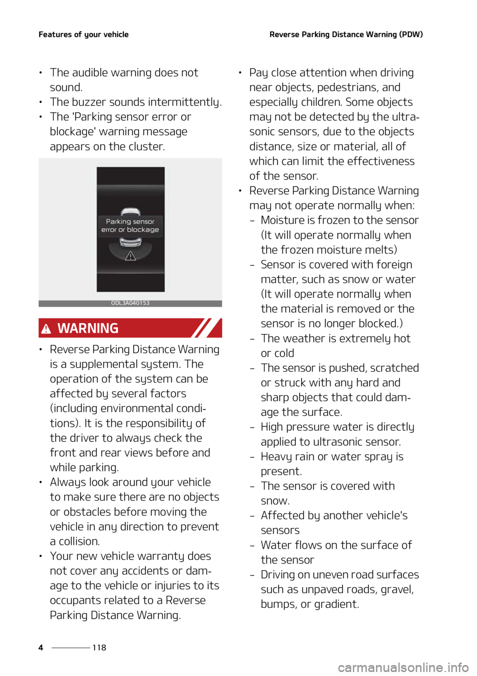 KIA FORTE 2021  Owners Manual ��F�B�U�V�S�F�T��P�G��Z�P�V�S��W�F�I�J�D�M�F
���
�
�3�F�W�F�S�T�F��1�B�S�L�J�O�H��%�J�T�U�B�O�D�F��8�B�S�O�J�O�H��	�1�%�8�

LÜ �5�I�F��B�V�E�J�C�M�F��X�B �S�O�J�O�H��E�P�F�T��O�P�U�
