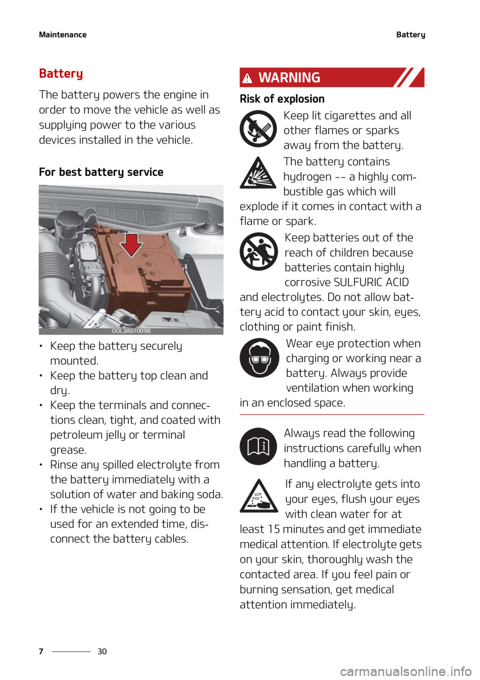 KIA FORTE 2021  Owners Manual �.�B�J�O�U�F�O�B�O�D�F
��
�
�#�B�U�U�F�S�Z
�#�B�U�U�F�S�Z
�5�I�F��C�B�U�U�F�S�Z��Q�P�X�F�S�T��U�I�F��F�O�H�J�O�F��J�O�
�P�S�E�F�S��U�P��N�P�W�F��U�I�F��W�F�I�J�D�M�F��B�T��X�F�M�M��B�T