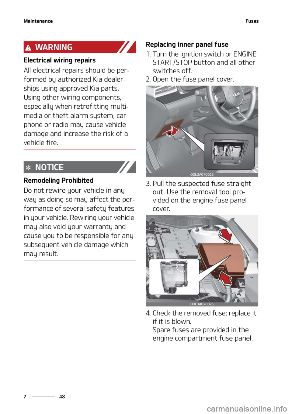 KIA FORTE 2021  Owners Manual �.�B�J�O�U�F�O�B�O�D�F
��
�
��V�T�F�T
�8�" �3 �/ �* �/ �(
�&�M�F�D�U�S�J�D�B�M��X�J�S�J�O�H��S�F�Q�B�J�S�T
�"�M�M��F�M�F�D�U�S�J�D�B�M��S�F�Q�B�J�S�T��T�I�P�V�M�E��C�F��Q�F�S
-
�G�P�S�N�F�E