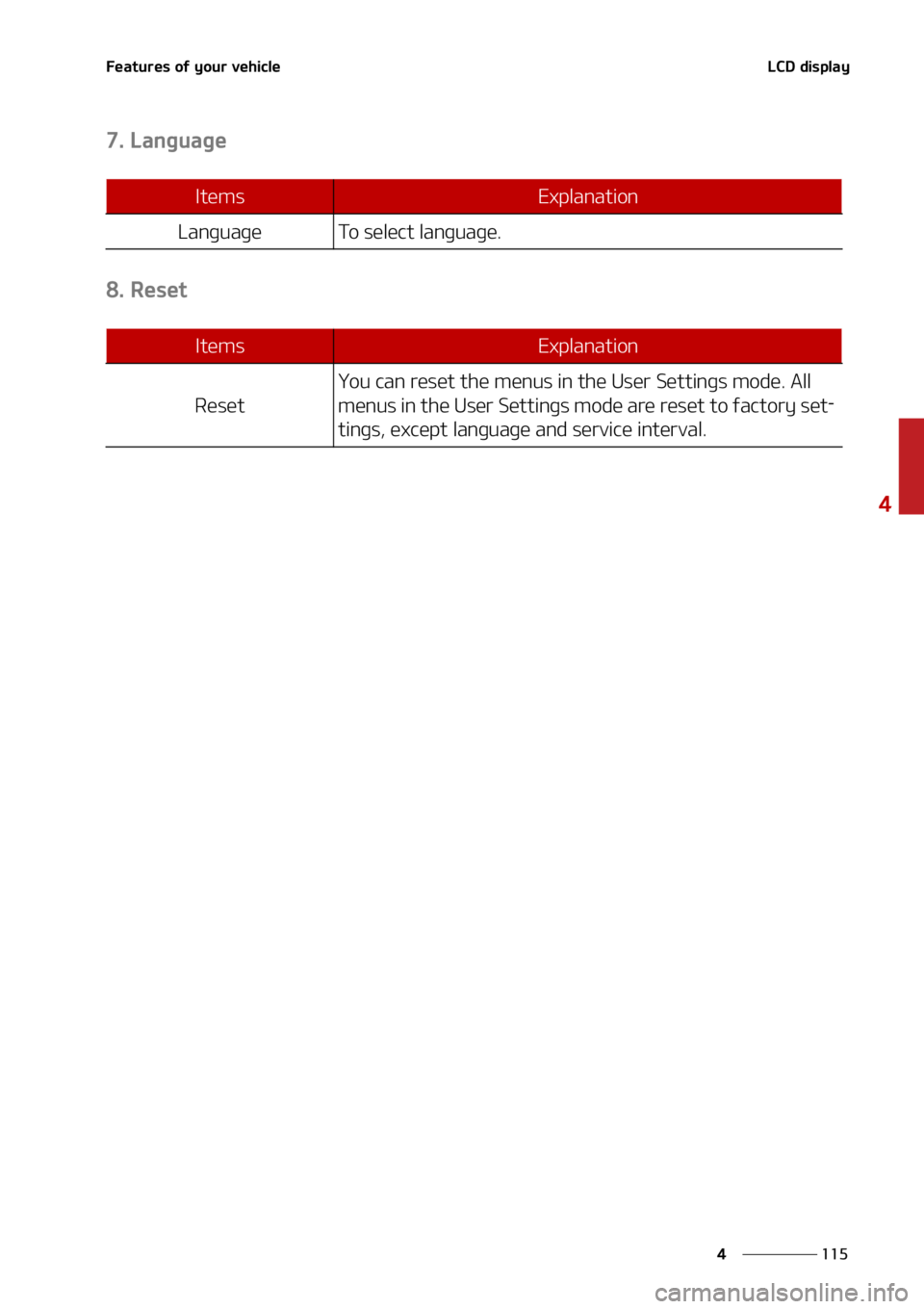 KIA CARNIVAL 2022  Owners Manual ���
�
�
��F�B�U�V�S�F�T��P�G��Z�P�V�S��W�F�I�J�D�M�F�-�$�%��E�J�T�Q�M�B�Z
����-�B�O�H�V�B�H�F
����3�F�T�F�U
�*�U�F�N�T�&�Y�Q�M�B�O�B�U�J�P�O
�-�B�O�H�V�B�H�F�5�P��T�F�M�F�D�U��M�B�O�