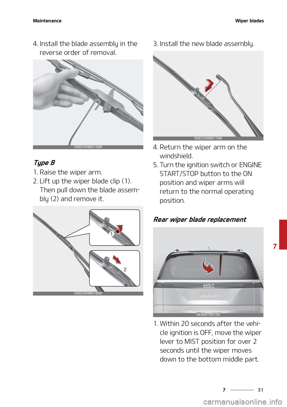 KIA CARNIVAL 2022  Owners Manual ��
�
�
�.�B�J�O�U�F�O�B�O�D�F�8�J�Q�F�S��C�M�B�E�F�T
�� �*�O�T�U�B�M�M��U�I�F��C�M�B�E�F��B�T�T�F�N�C�M�Z��J�O��U�I�F��S�F�W�F�S�T�F��P�S�E�F�S��P�G��S�F�N�P�W�B�M�
�5�Z �Q �F � �#
�