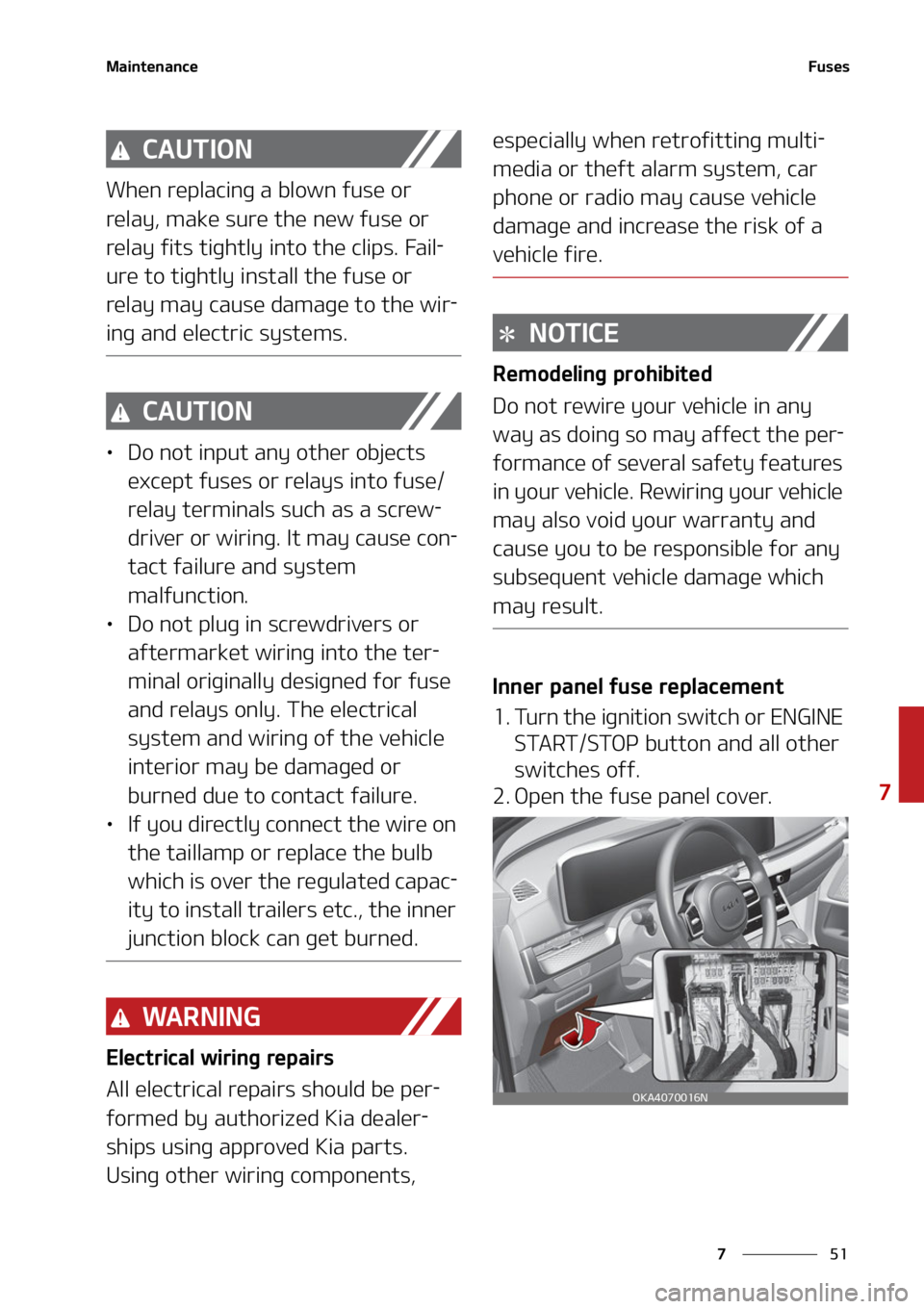 KIA CARNIVAL 2022  Owners Manual ��
�
�
�.�B�J�O�U�F�O�B�O�D�F��V�T�F�T
�$�"�6�5�*�0�/
�8�I�F�O��S�F�Q�M�B�D�J�O�H��B��C�M�P�X�O��G�V�T�F��P�S�
�S�F�M�B�Z�
��N�B�L�F��T�V�S�F��U�I�F��O�F�X��G�V�T�F��P�S�
�S�F�M�B�Z�