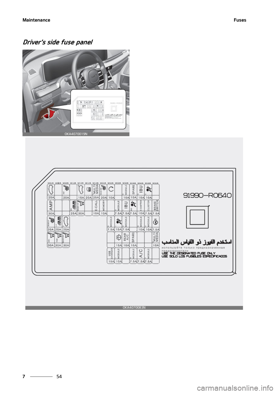 KIA CARNIVAL 2022  Owners Manual �.�B�J�O�U�F�O�B�O�D�F
��
�
��V�T�F�T
�%�S�J�W�F�S��T��T�J�E�F��G�V�T�F��Q�B�O�F�M
�0�,�"��������/
�0�,�"��������/ 