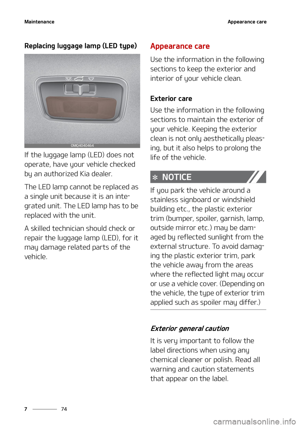 KIA CARNIVAL 2022  Owners Manual �.�B�J�O�U�F�O�B�O�D�F
��
�
�"�Q�Q�F�B�S�B�O�D�F��D�B�S�F
�3�F�Q�M�B�D�J�O�H��M�V�H�H�B�H�F��M�B�N�Q��	�-�&�%��U�Z�Q�F�

�*�G��U�I�F��M�V�H�H�B�H�F��M�B�N�Q��	�-�&�%�
��E�P�F�T��O�P�U�
