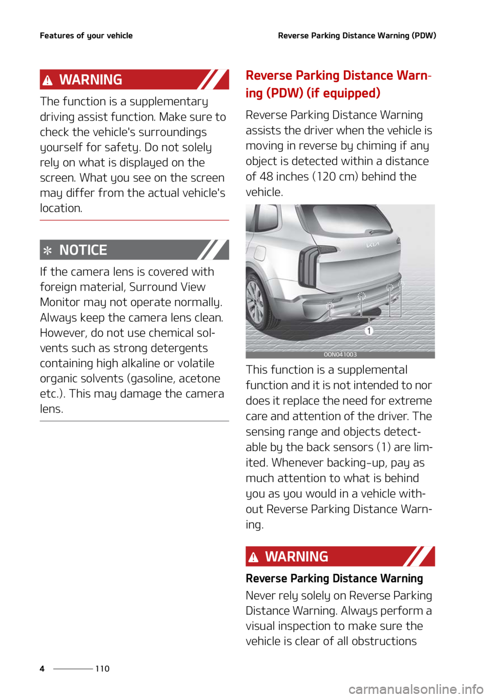 KIA TELLURIDE 2022  Owners Manual ��F�B�U�V�S�F�T��P�G��Z�P�V�S��W�F�I�J�D�M�F
���
�
�3�F�W�F�S�T�F��1�B�S�L�J�O�H��%�J�T�U�B�O�D�F��8�B�S�O�J�O�H��	�1�%�8�

�8�" �3 �/ �* �/ �(
�5�I�F��G�V�O�D�U�J�P�O��J�T��B��T�V�Q�Q