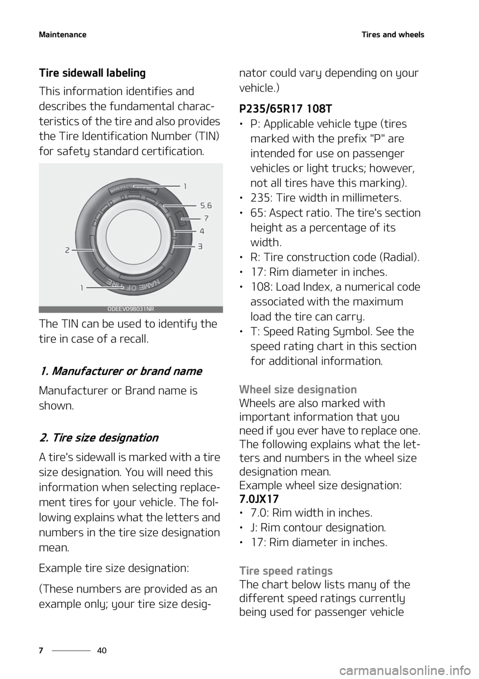 KIA TELLURIDE 2022  Owners Manual �.�B�J�O�U�F�O�B�O�D�F
��
�
�5�J�S�F�T��B�O�E��X�I�F�F�M�T
�5�J�S�F��T�J�E�F�X�B�M�M��M�B�C�F�M�J�O�H
�5�I�J�T��J�O�G�P�S�N�B�U�J�P�O��J�E�F�O�U�J�G�J�F�T��B�O�E�
�E�F�T�D�S�J�C�F�T��U�I�F