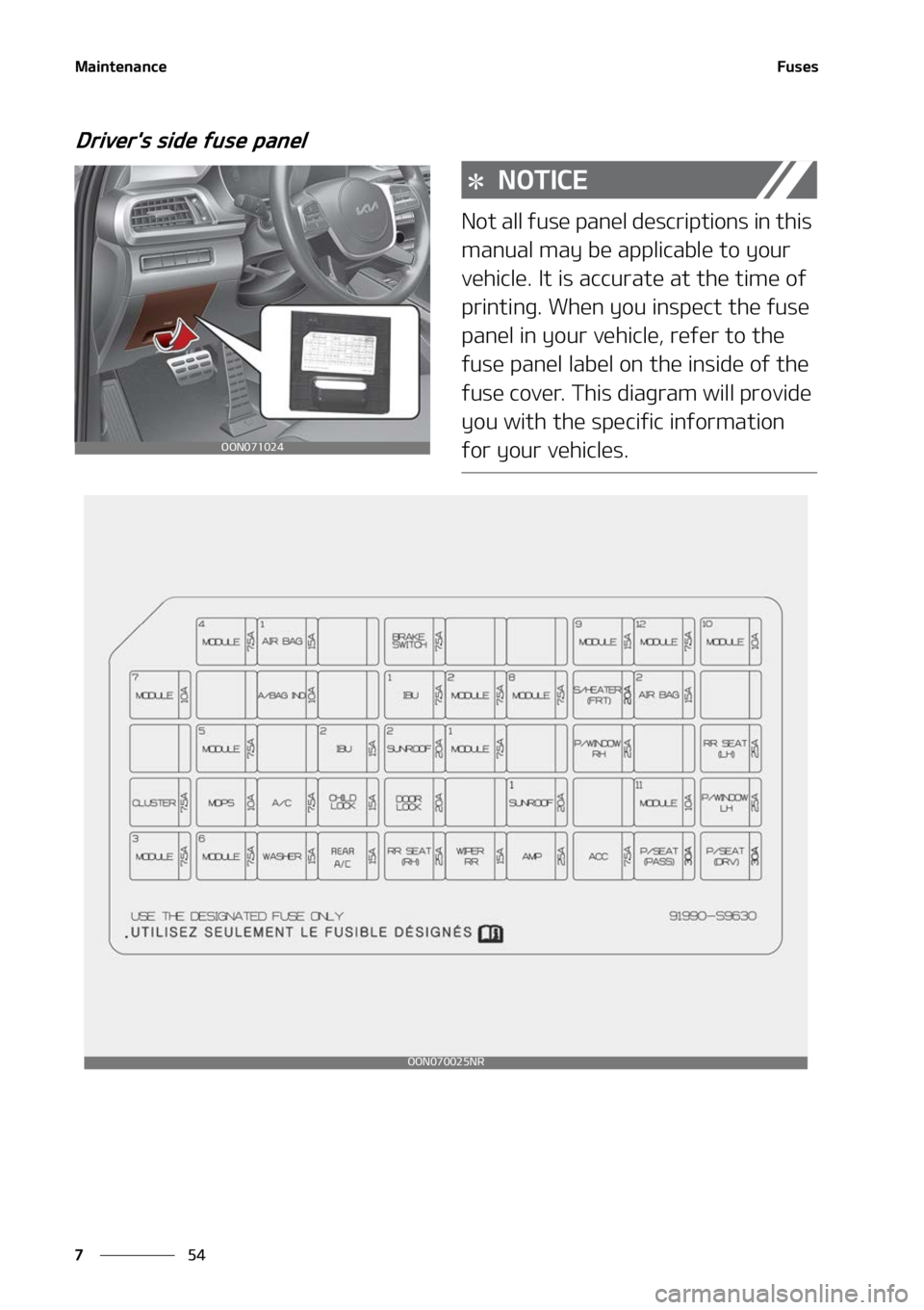KIA TELLURIDE 2022  Owners Manual �.�B�J�O�U�F�O�B�O�D�F
��
�
��V�T�F�T
�%�S�J�W�F�S��T��T�J�E�F��G�V�T�F��Q�B�O�F�M
�/�0�5�*�$�&
�/�P�U��B�M�M��G�V�T�F��Q�B�O�F�M��E�F�T�D�S�J�Q�U�J�P�O�T��J�O��U�I�J�T�
�N�B�O�V�B�M��