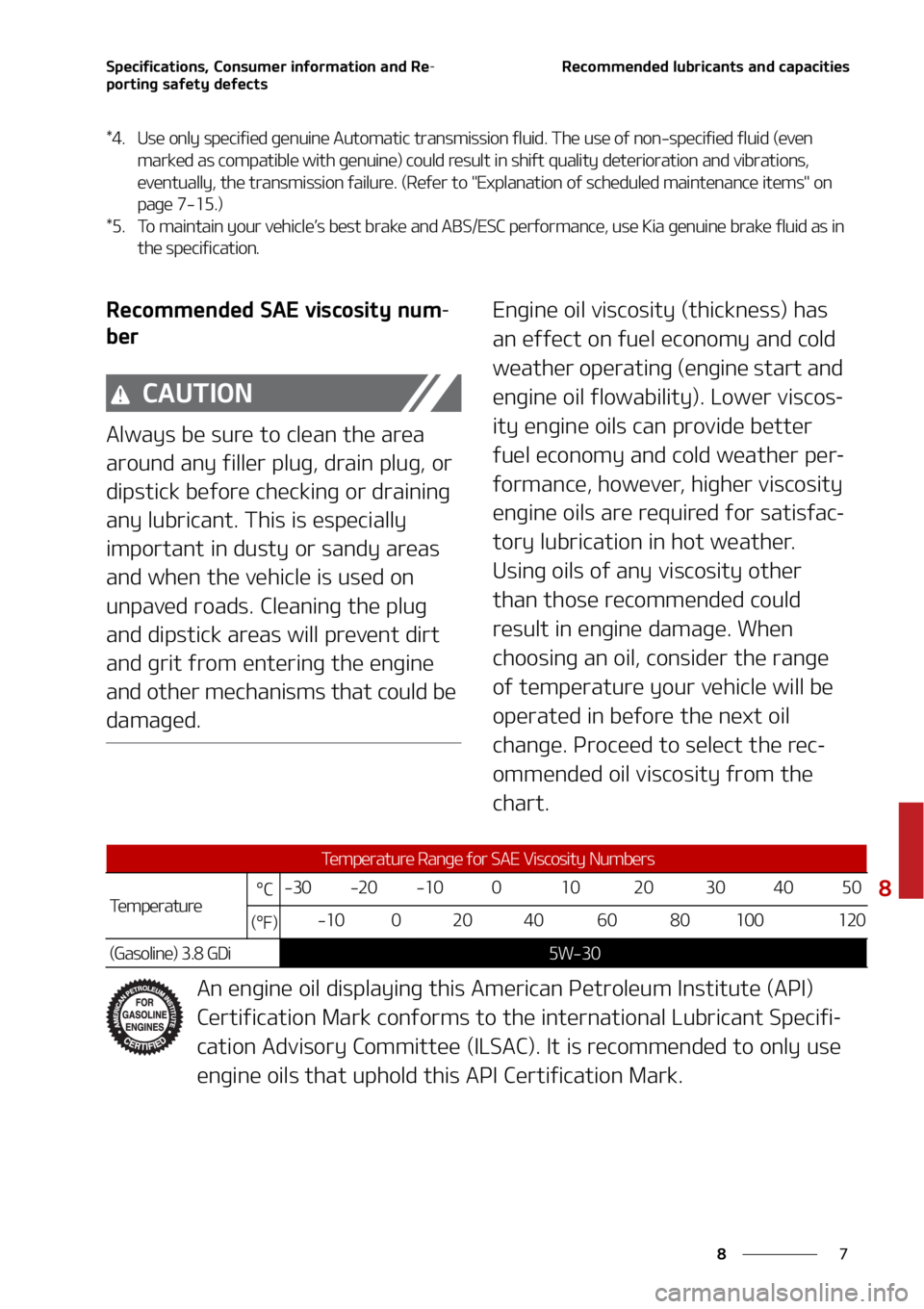 KIA TELLURIDE 2022  Owners Manual �
�
�
�4�Q�F�D�J�G�J�D�B�U�J�P�O�T�
��$�P�O�T�V�N�F�S��J�O�G�P�S�N�B�U�J�P�O��B�O�E��3�F-
�Q�P�S�U�J�O�H��T�B�G�F�U�Z��E�F�G�F�D�U�T�3�F�D�P�N�N�F�O�E�F�E��M�V�C�S�J�D�B�O�U�T��B�O�E��D�B�