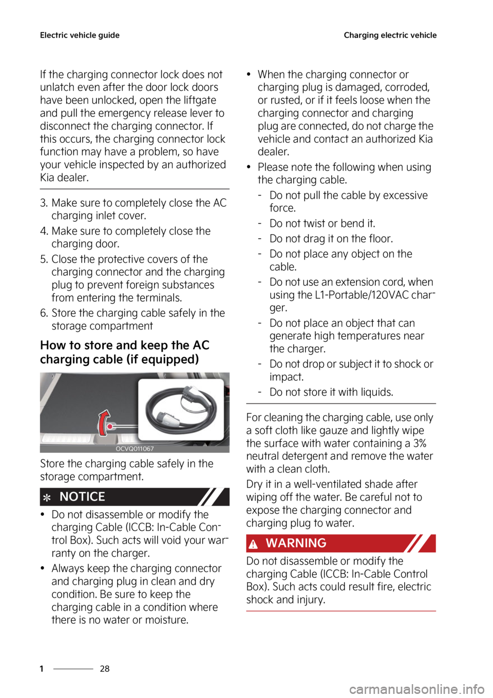 KIA EV6 2022  Owners Manual �&�M�F�D�U�S�J�D��W�F�I�J�D�M�F��H�V�J�E�F
��
�
�$�I�B�S�H�J�O�H��F�M�F�D�U�S�J�D��W�F�I�J�D�M�F
�*�G��U�I�F��D�I�B�S�H�J�O�H��D�P�O�O�F�D�U�P�S��M�P�D�L��E�P�F�T��O�P�U�
�V�O�M�B�U�D�I�
