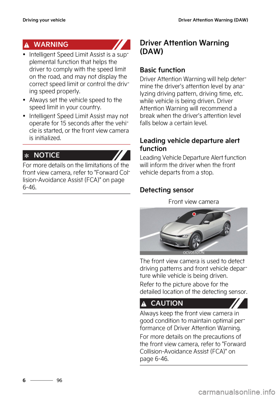 KIA EV6 2022  Owners Manual �%�S�J�W�J�O�H��Z�P�V�S��W�F�I�J�D�M�F
��
�
�%�S�J�W�F�S��"�U�U�F�O�U�J�P�O��8�B�S�O�J�O�H��	�%�"�8�

�8�"�3�/�*�/�(
