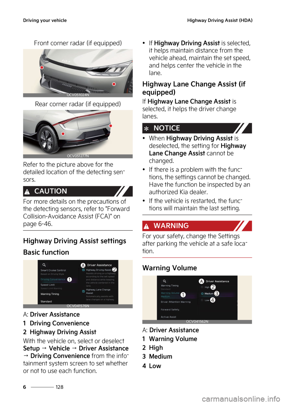 KIA EV6 2022  Owners Manual �%�S�J�W�J�O�H��Z�P�V�S��W�F�I�J�D�M�F
���
�
�)�J�H�I�X�B�Z��%�S�J�W�J�O�H��"�T�T�J�T�U��	�)�%�"�

��S�P�O�U��D�P�S�O�F�S��S�B�E�B�S��	�J�G��F�R�V�J�Q�Q�F�E�

�3�F�B�S��D�P�S�O�F�S��S�