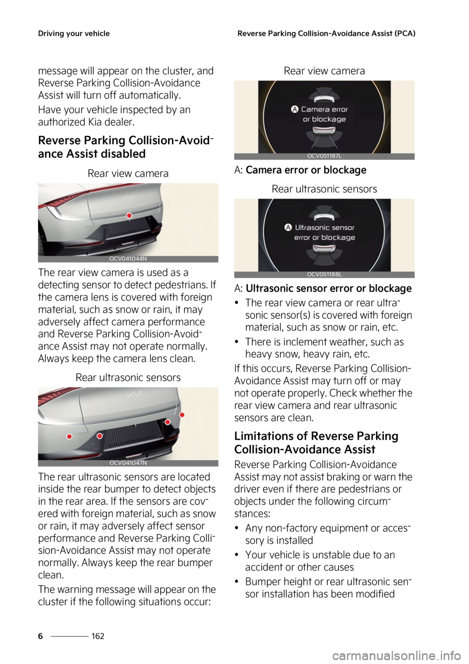 KIA EV6 2022  Owners Manual �%�S�J�W�J�O�H��Z�P�V�S��W�F�I�J�D�M�F
���
�
�3�F�W�F�S�T�F��1�B�S�L�J�O�H��$�P�M�M�J�T�J�P�O��"�W�P�J�E�B�O�D�F��"�T�T�J�T�U��	�1�$�"�

�N�F�T�T�B�H�F��X�J�M�M��B�Q�Q�F�B�S��P�O��U�I�F