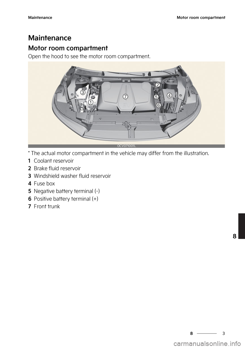 KIA EV6 2022  Owners Manual �
�
�
�.�B�J�O�U�F�O�B�O�D�F�.�P�U�P�S��S�P�P�N��D�P�N�Q�B�S�U�N�F�O�U
�.�B�J�O�U�F�O�B�O�D�F
�.�P�U�P�S��S�P�P�N��D�P�N�Q�B�S�U�N�F�O�U
�0�Q�F�O��U�I�F��I�P�P�E��U�P��T�F�F��U�I�F��N�P�U