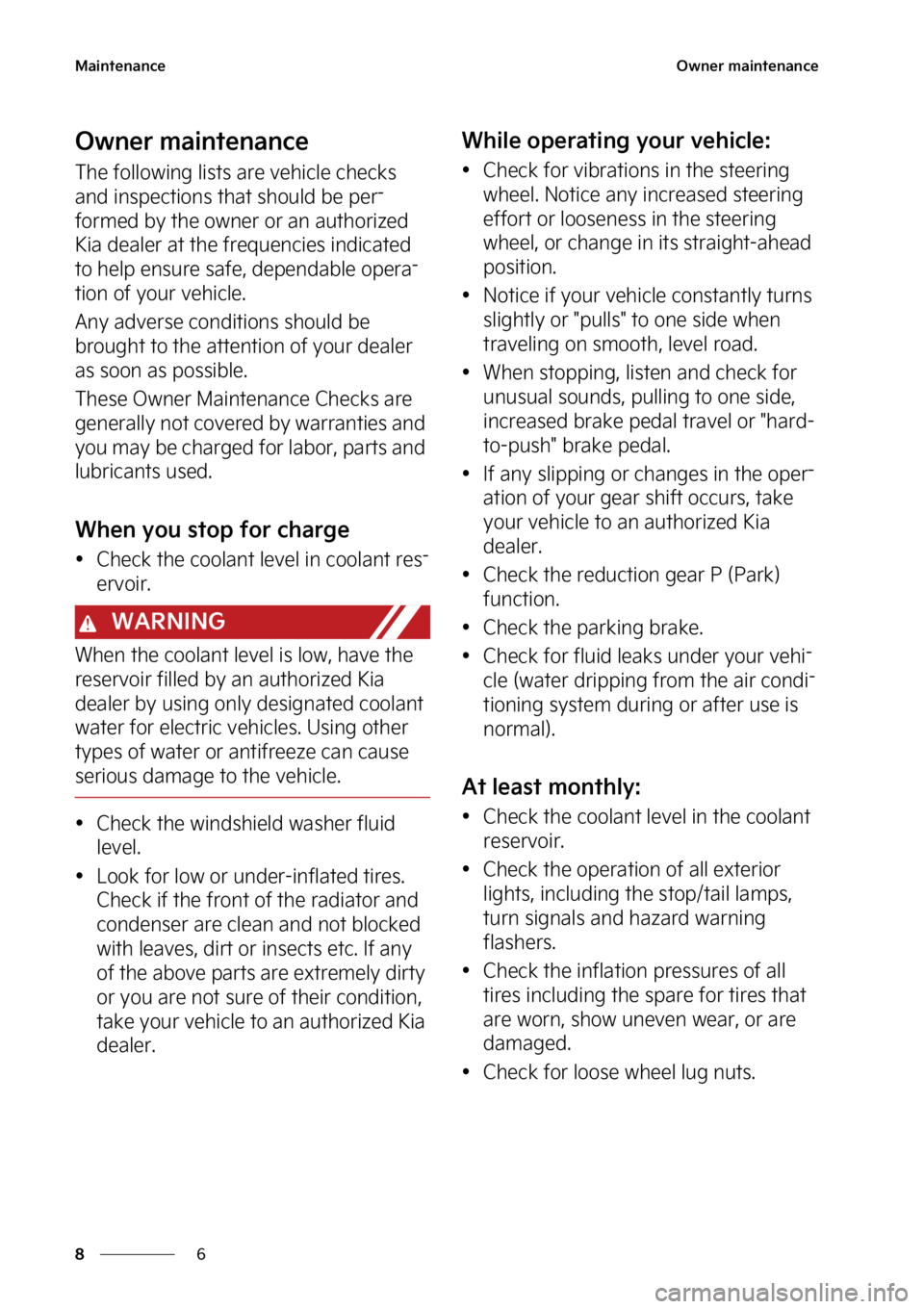 KIA EV6 2022  Owners Manual �.�B�J�O�U�F�O�B�O�D�F
�
�
�0�X�O�F�S��N�B�J�O�U�F�O�B�O�D�F
�0�X�O�F�S��N�B�J�O�U�F�O�B�O�D�F
�5�I�F��G�P�M�M�P�X�J�O�H��M�J�T�U�T��B�S�F��W�F�I�J�D�M�F��D�I�F�D�L�T�
�B�O�E��J�O�T�Q�F�D�U