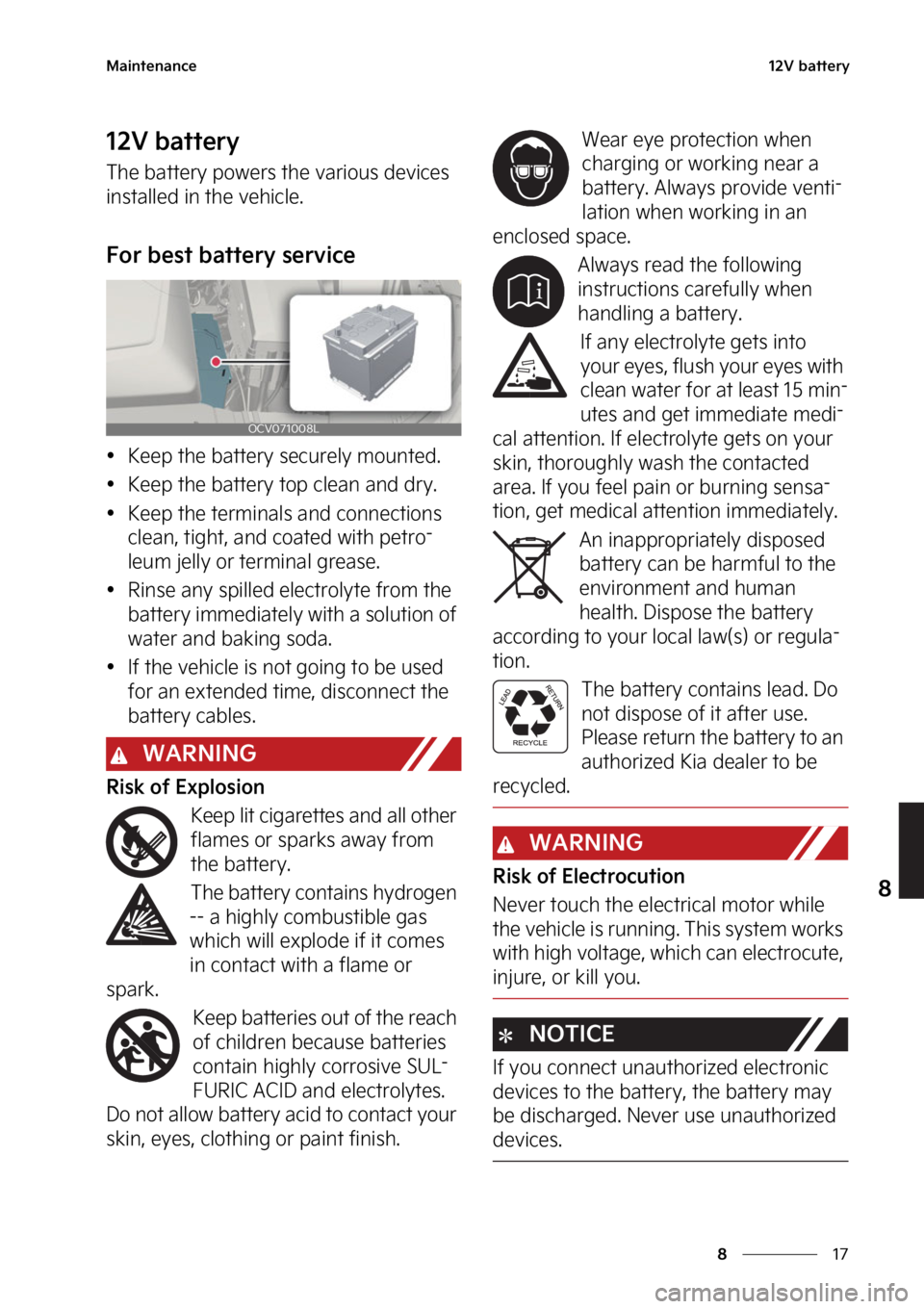 KIA EV6 2022  Owners Manual ��
�
�
�.�B�J�O�U�F�O�B�O�D�F���7��C�B�U�U�F�S�Z
���7��C�B�U�U�F�S�Z
�5�I�F��C�B�U�U�F�S�Z��Q�P�X�F�S�T��U�I�F��W�B�S�J�P�V�T��E�F�W�J�D�F�T�
�J�O�T�U�B�M�M�F�E��J�O��U�I�F��W�F�I�J