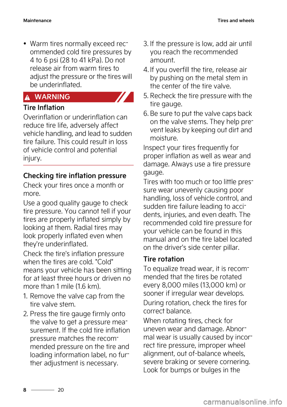 KIA EV6 2022  Owners Manual �.�B�J�O�U�F�O�B�O�D�F
��
�
�5�J�S�F�T��B�O�E��X�I�F�F�M�T
