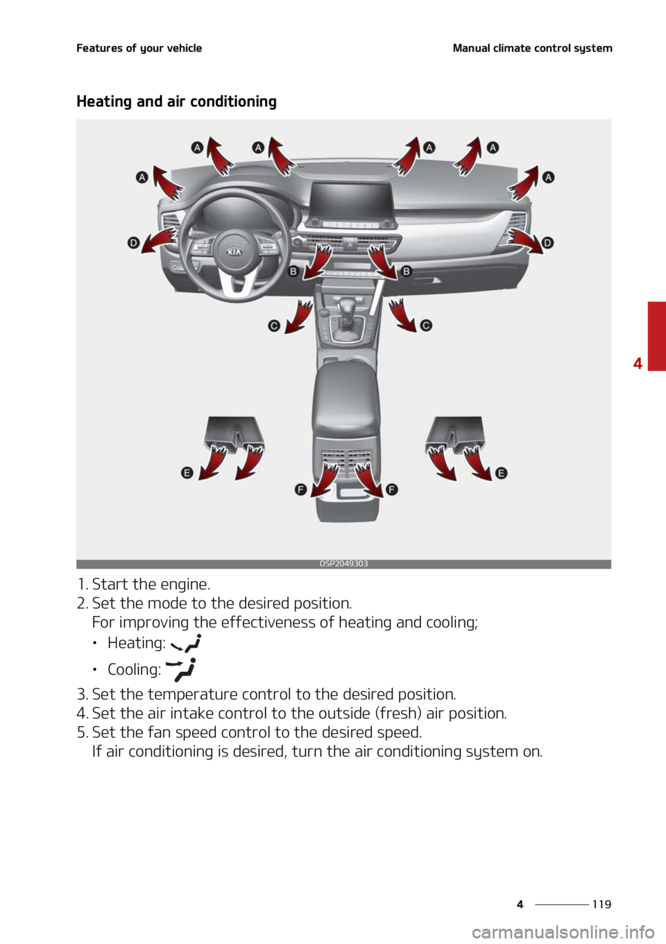 KIA SELTOS 2021  Owners Manual ���
�
�
��F�B�U�V�S�F�T��P�G��Z�P�V�S��W�F�I�J�D�M�F�.�B�O�V�B�M��D�M�J�N�B�U�F��D�P�O�U�S�P�M��T�Z�T�U�F�N
�)�F�B�U�J�O�H��B�O�E��B�J�S��D�P�O�E�J�U�J�P�O�J�O�H
�� �4�U�B�S�U��U�I�F