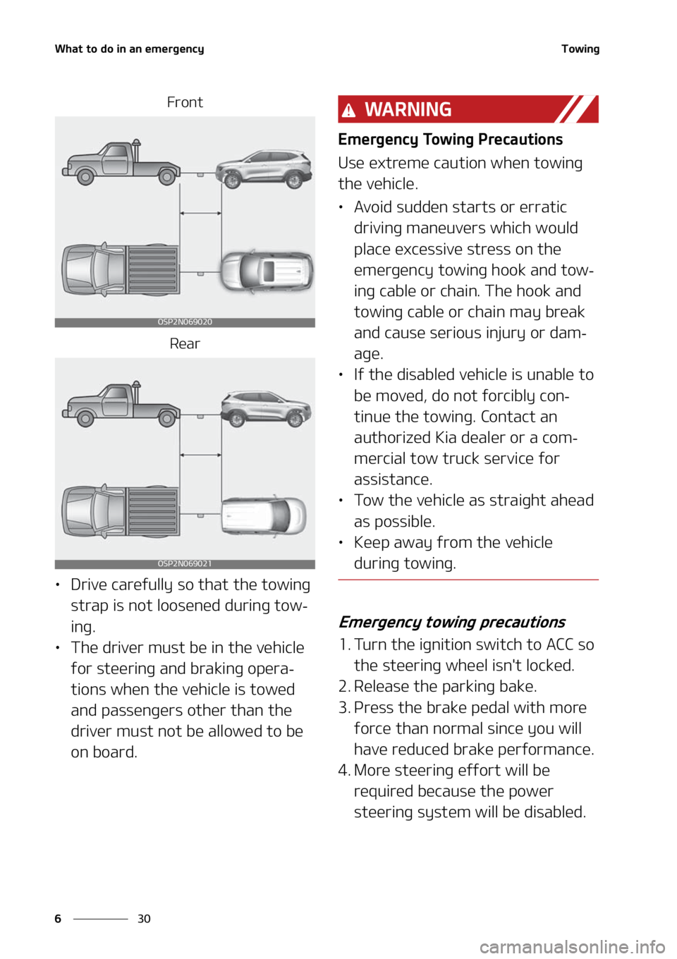 KIA SELTOS 2021  Owners Manual �8�I�B�U��U�P��E�P��J�O��B�O��F�N�F�S�H�F�O�D�Z
��
�
�5�P�X�J�O�H
��S�P�O�U
�3�F�B�S
LÜ �%�S�J�W�F��D�B�S�F�G�V�M�M�Z��T�P��U�I�B�U��U�I�F��U�P�X�J�O�H�
�T�U�S�B�Q��J�T��O�P�U��M�P�