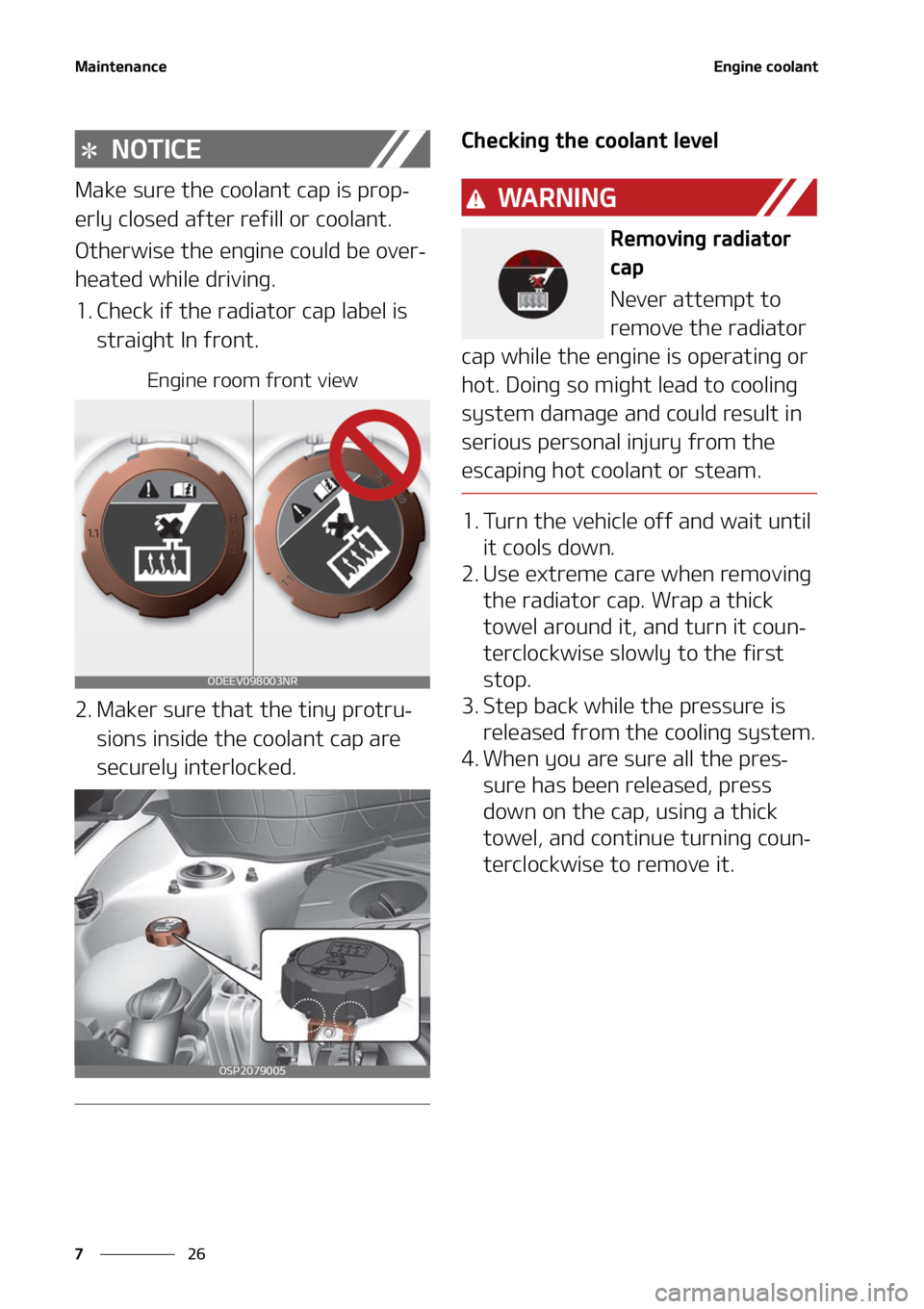 KIA SELTOS 2021  Owners Manual �.�B�J�O�U�F�O�B�O�D�F
��
�
�&�O�H�J�O�F��D�P�P�M�B�O�U
�/�0�5�*�$�&
�.�B�L�F��T�V�S�F��U�I�F��D�P�P�M�B�O�U��D�B�Q��J�T��Q�S�P�Q-
�F�S�M�Z��D�M�P�T�F�E��B�G�U�F�S��S�F�G�J�M�M��P�S��D�