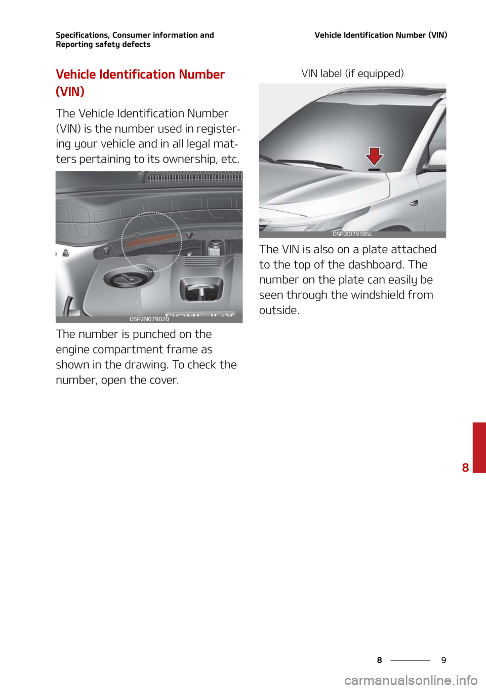 KIA SELTOS 2021  Owners Manual �
�
�
�4�Q�F�D�J�G�J�D�B�U�J�P�O�T�
��$�P�O�T�V�N�F�S��J�O�G�P�S�N�B�U�J�P�O��B�O�E�
�3�F�Q�P�S�U�J�O�H��T�B�G�F�U�Z��E�F�G�F�D�U�T�7�F�I�J�D�M�F��*�E�F�O�U�J�G�J�D�B�U�J�P�O��/�V�N�C�F�S�