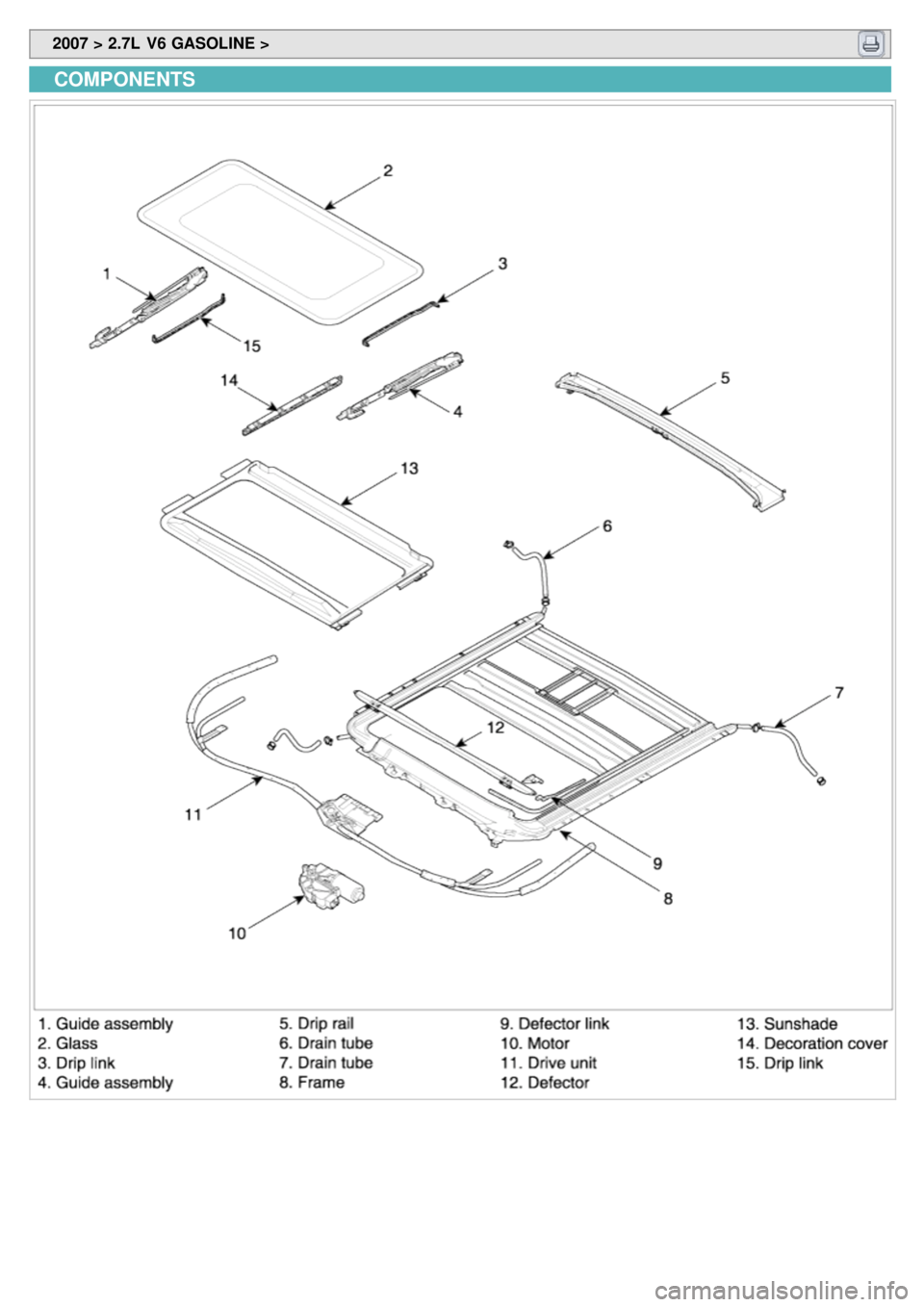 KIA CARNIVAL 2007  Workshop Manual  2007 > 2.7L  V6 GASOLINE > 
COMPONENTS 