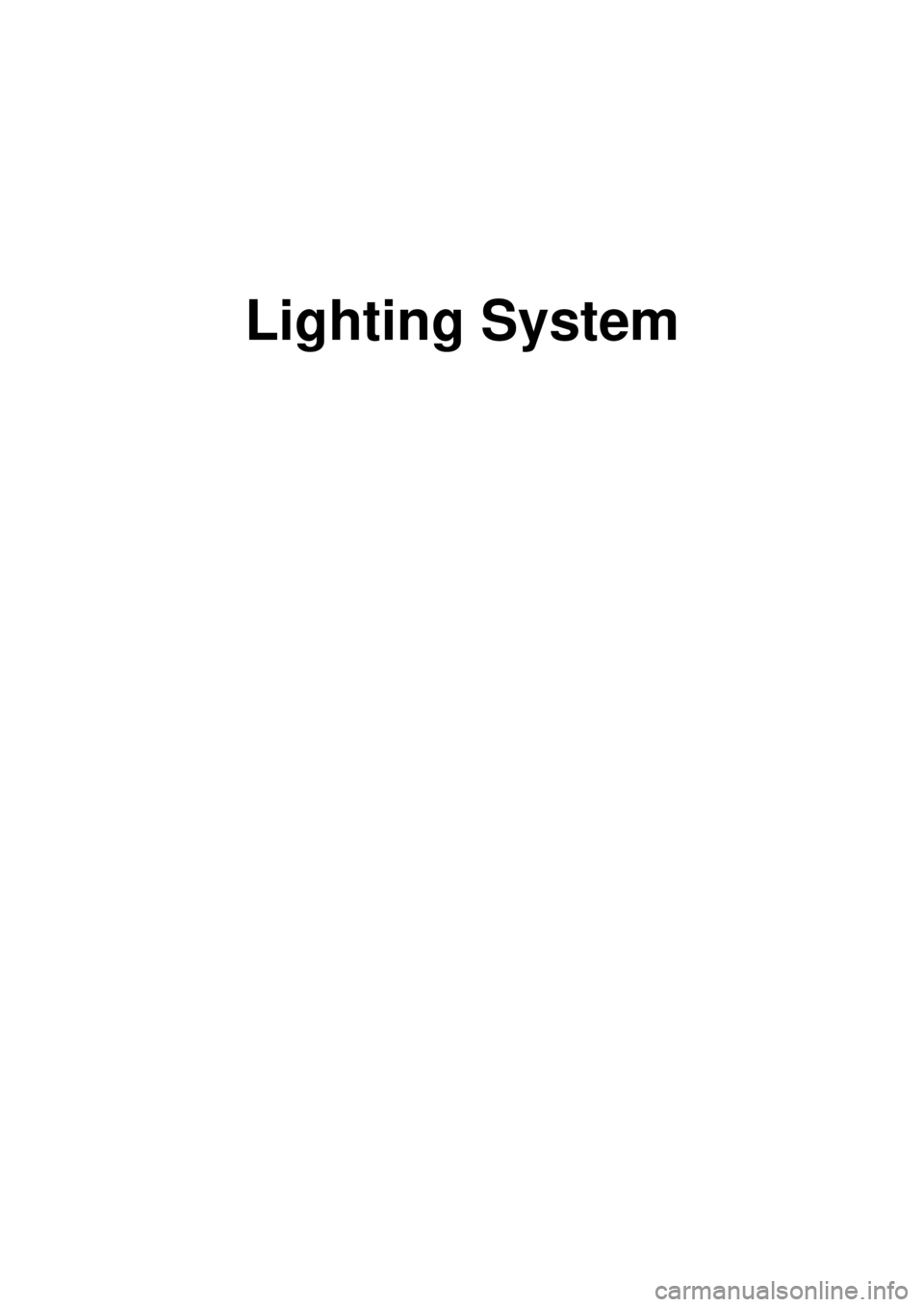 KIA CARNIVAL 2007  Workshop Manual Lighting System 